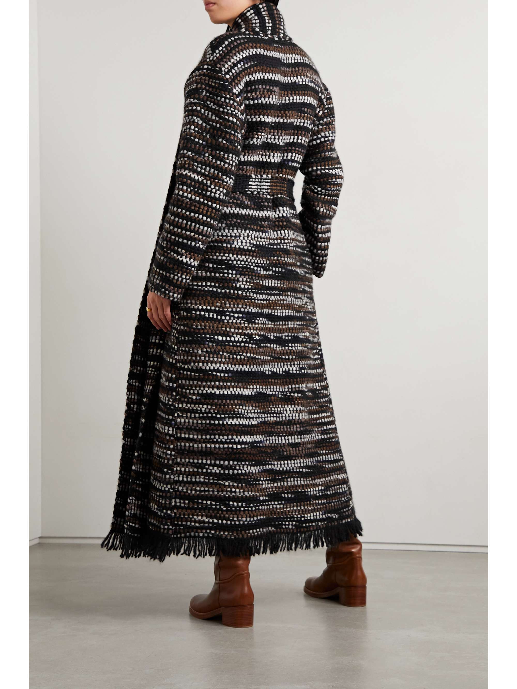 GABRIELA HEARST Larkin belted fringed cashmere cardigan