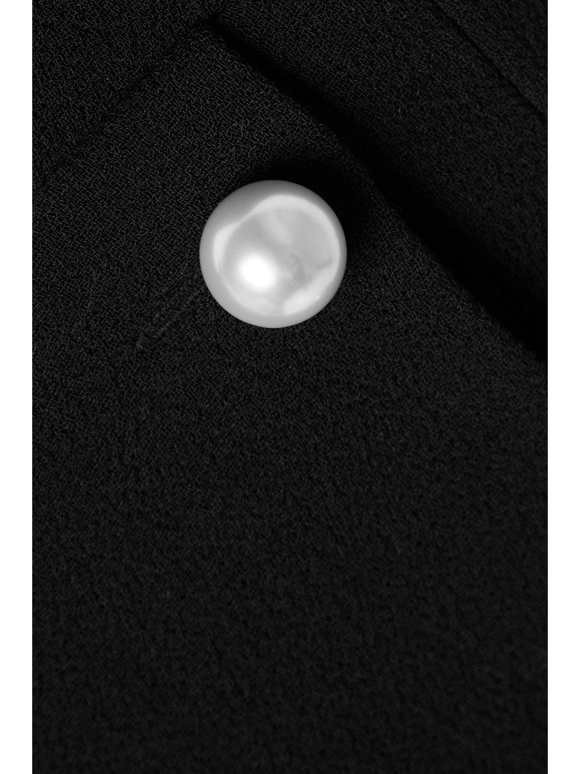 ADAM LIPPES Faux pearl-embellished wool-crepe midi dress