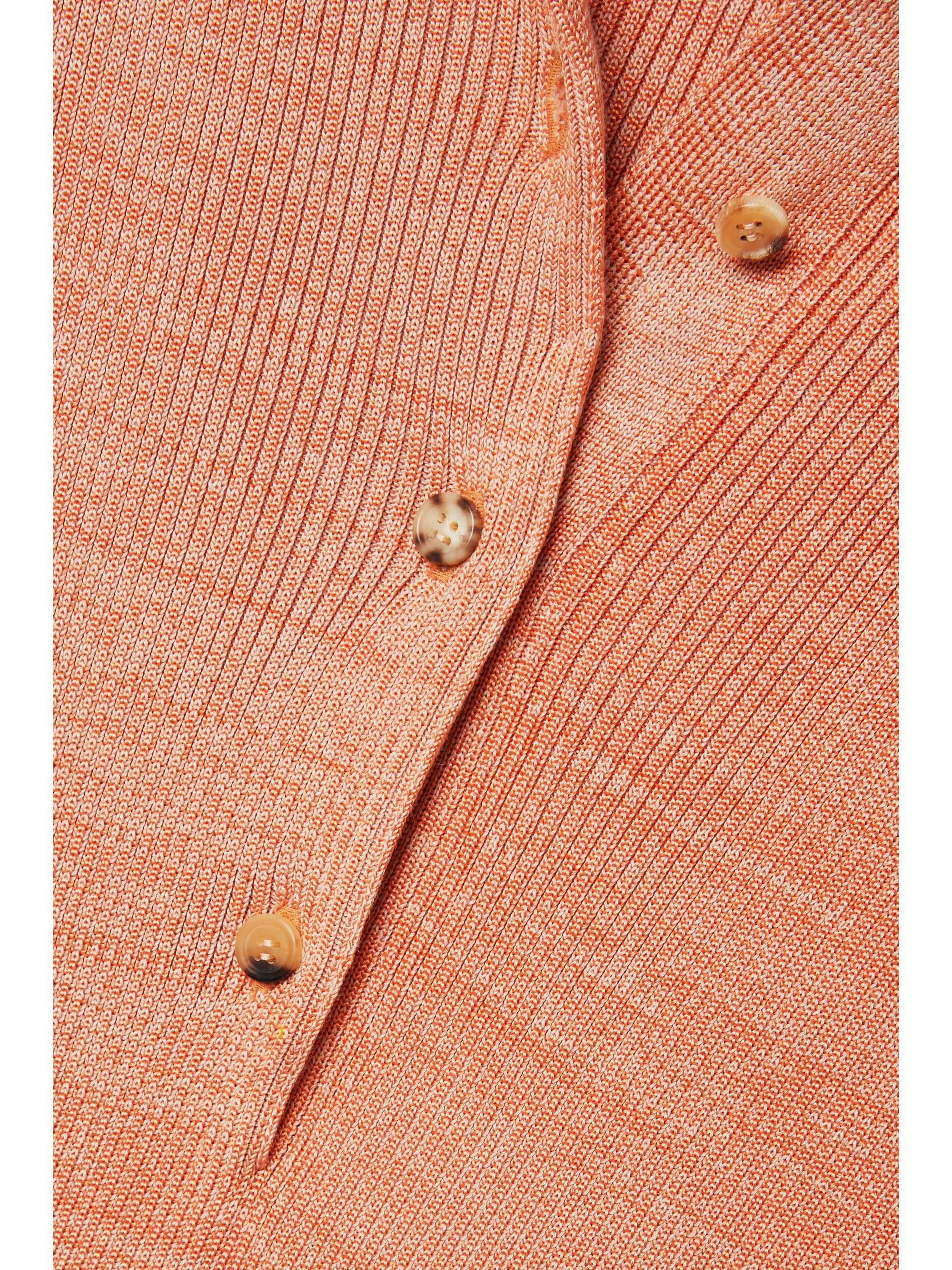 PARTOW Josie ribbed silk and cotton-blend polo sweater
