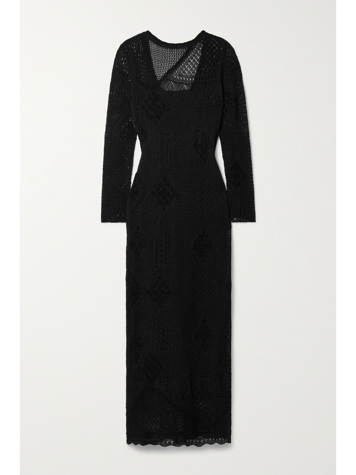 Lafayette148 Crochet-knit Cotton Midi Dress