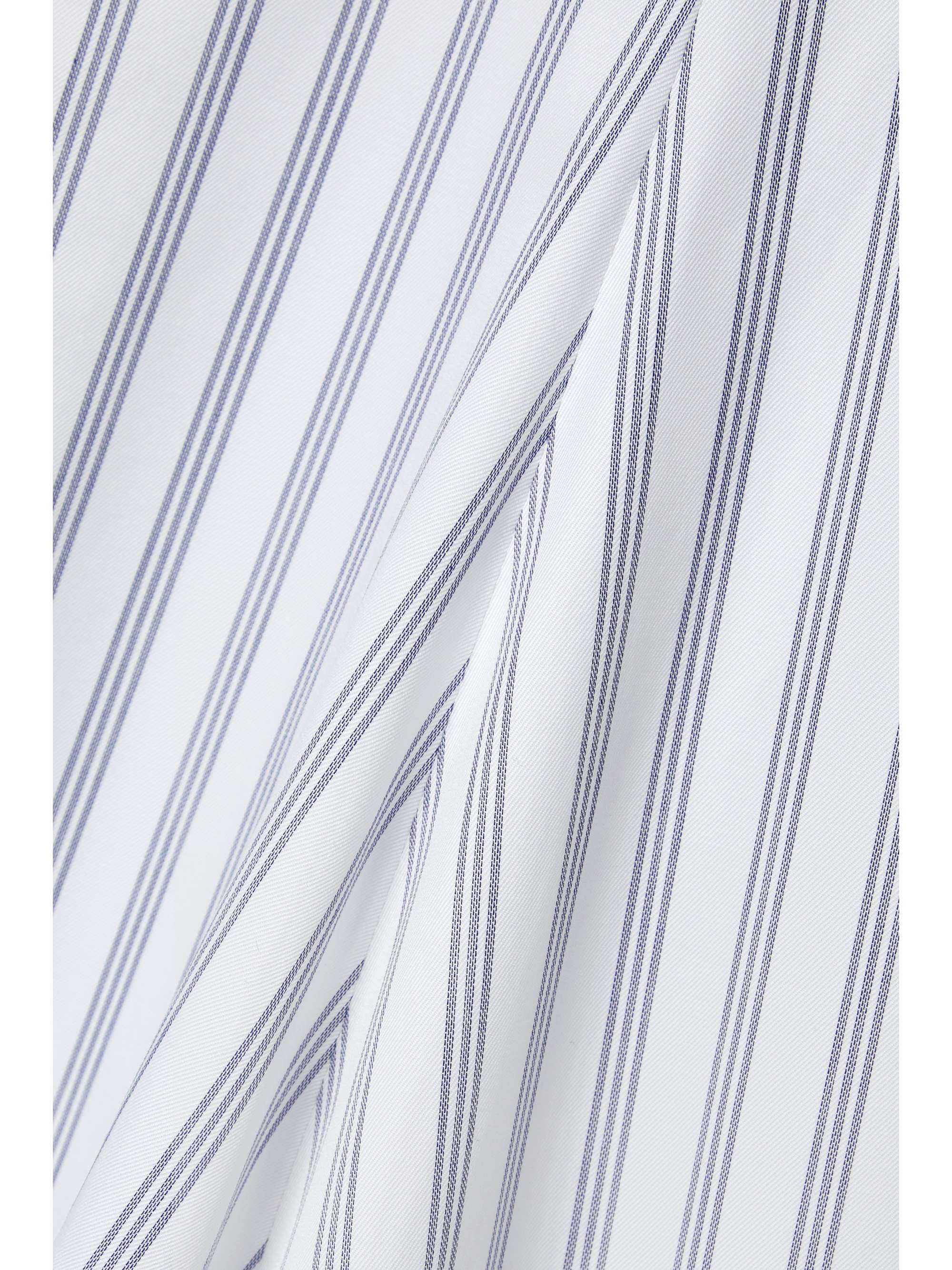 PARTOW Ivy asymmetric striped cotton-twill midi skirt