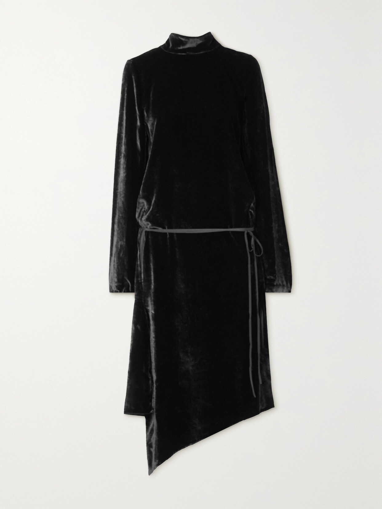 Petar Petrov Agento Open-back Draped Velvet Midi Wrap Dress - Black