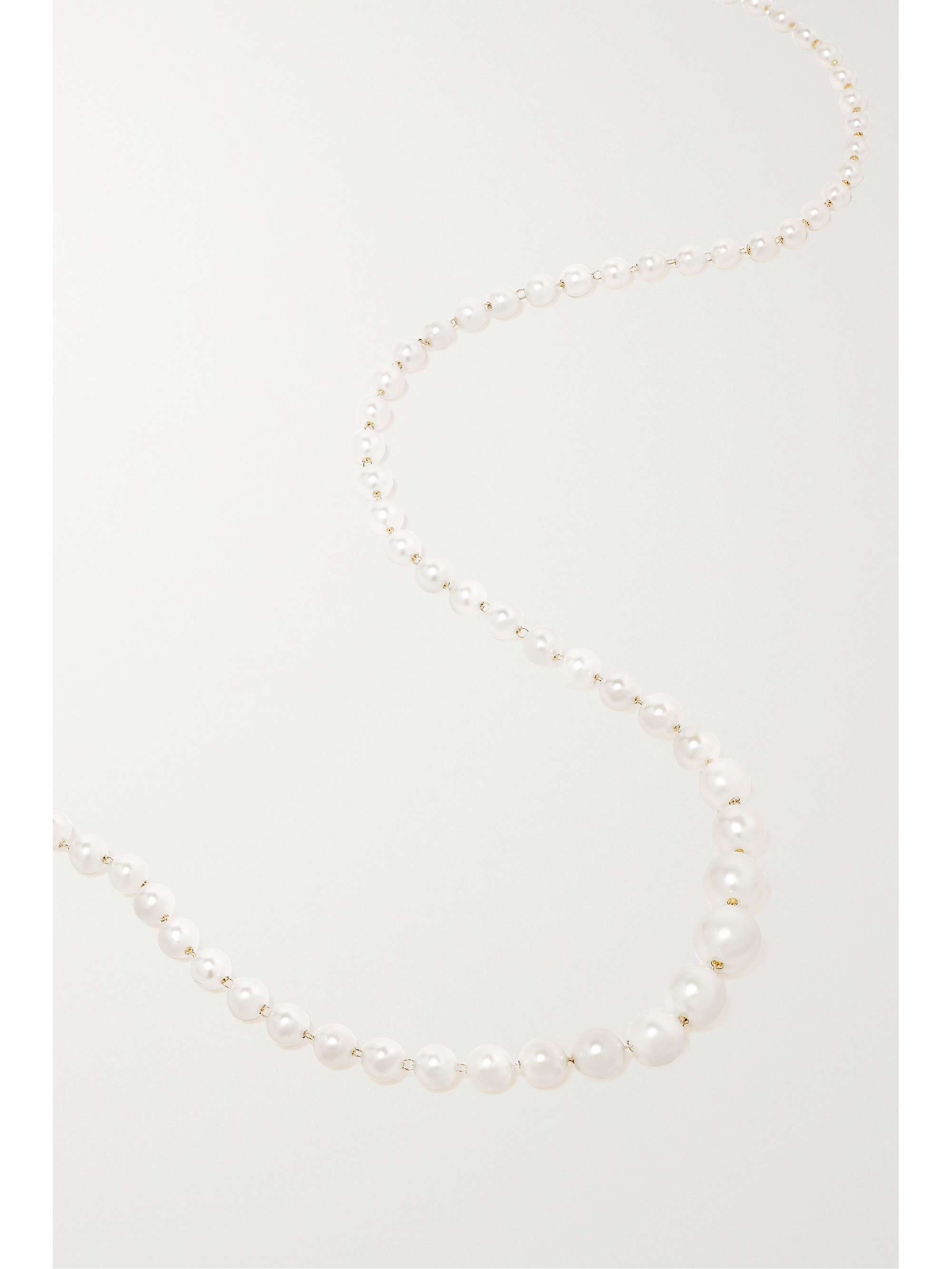 MIZUKI 14-karat gold pearl necklace