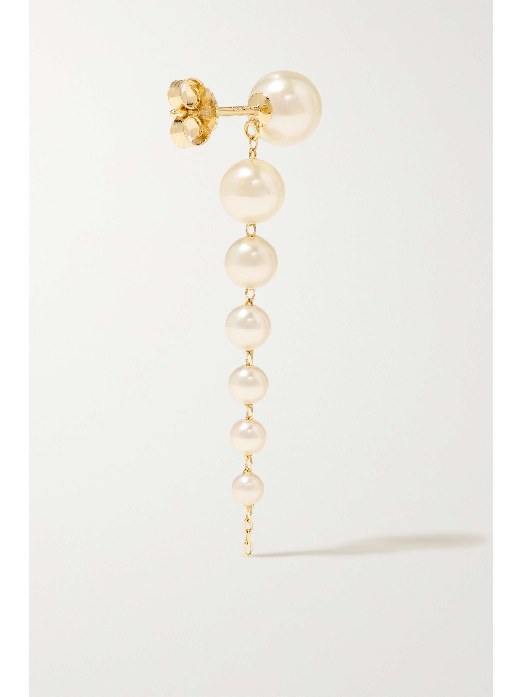 MIZUKI 14-karat gold pearl earrings