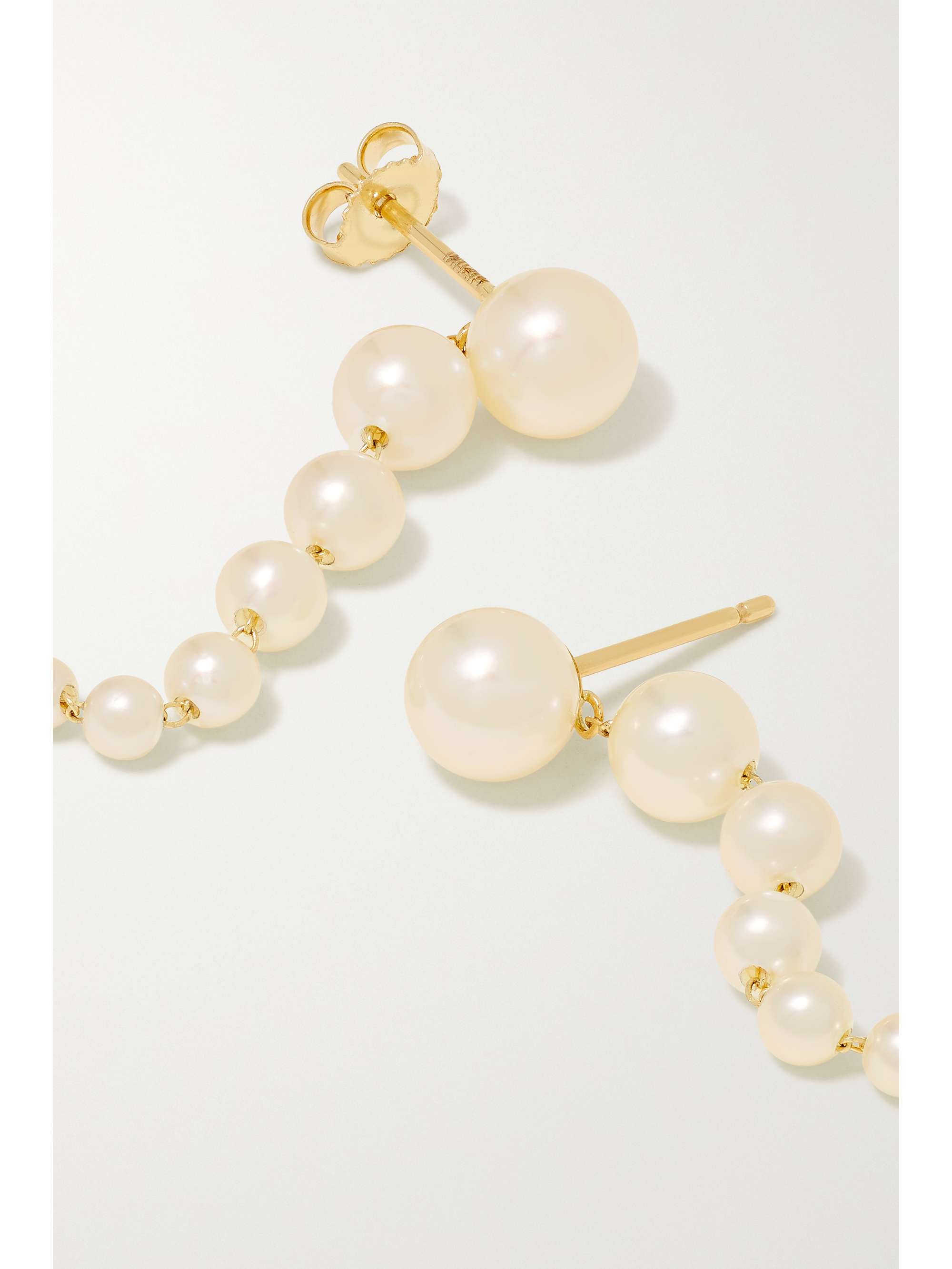 MIZUKI 14-karat gold pearl earrings