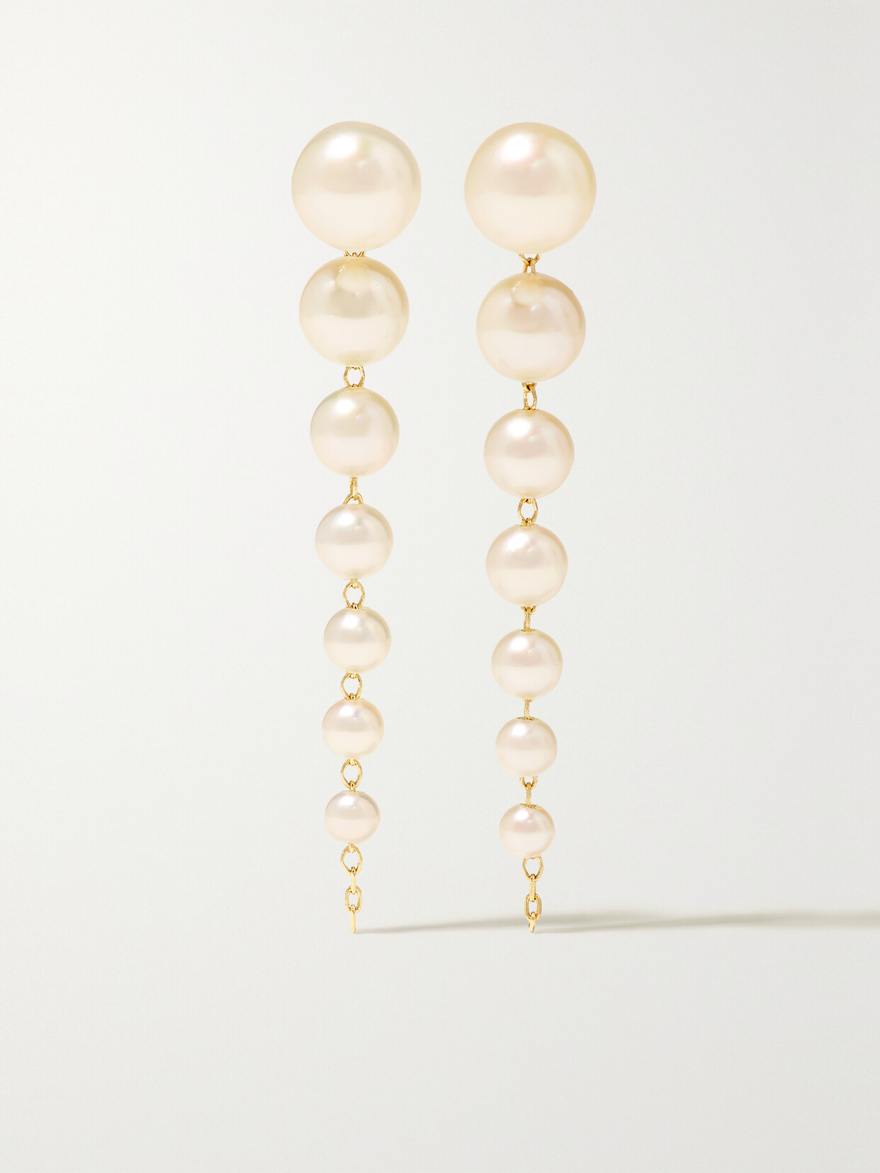 Mizuki 14-karat Gold Pearl Earrings