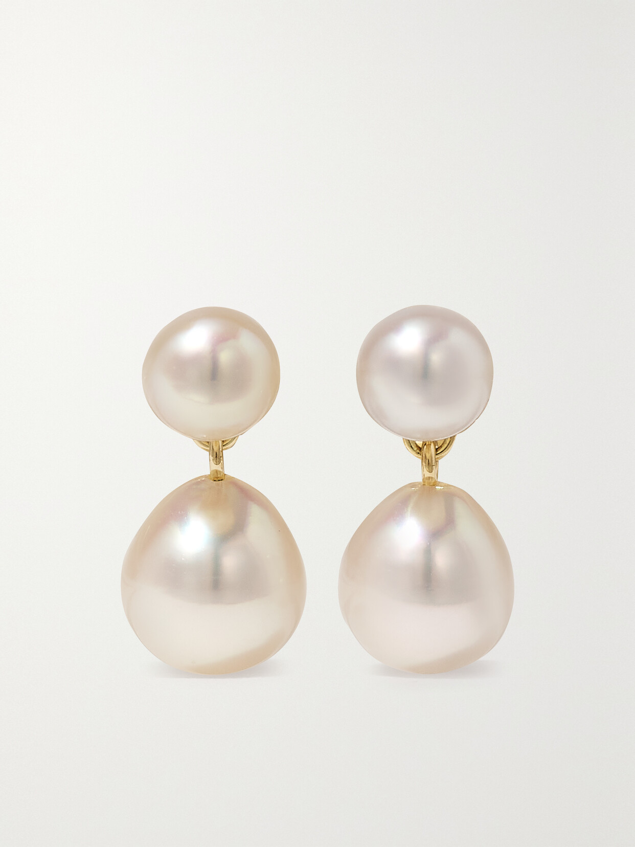 Mizuki 14-karat Gold Pearl Earrings