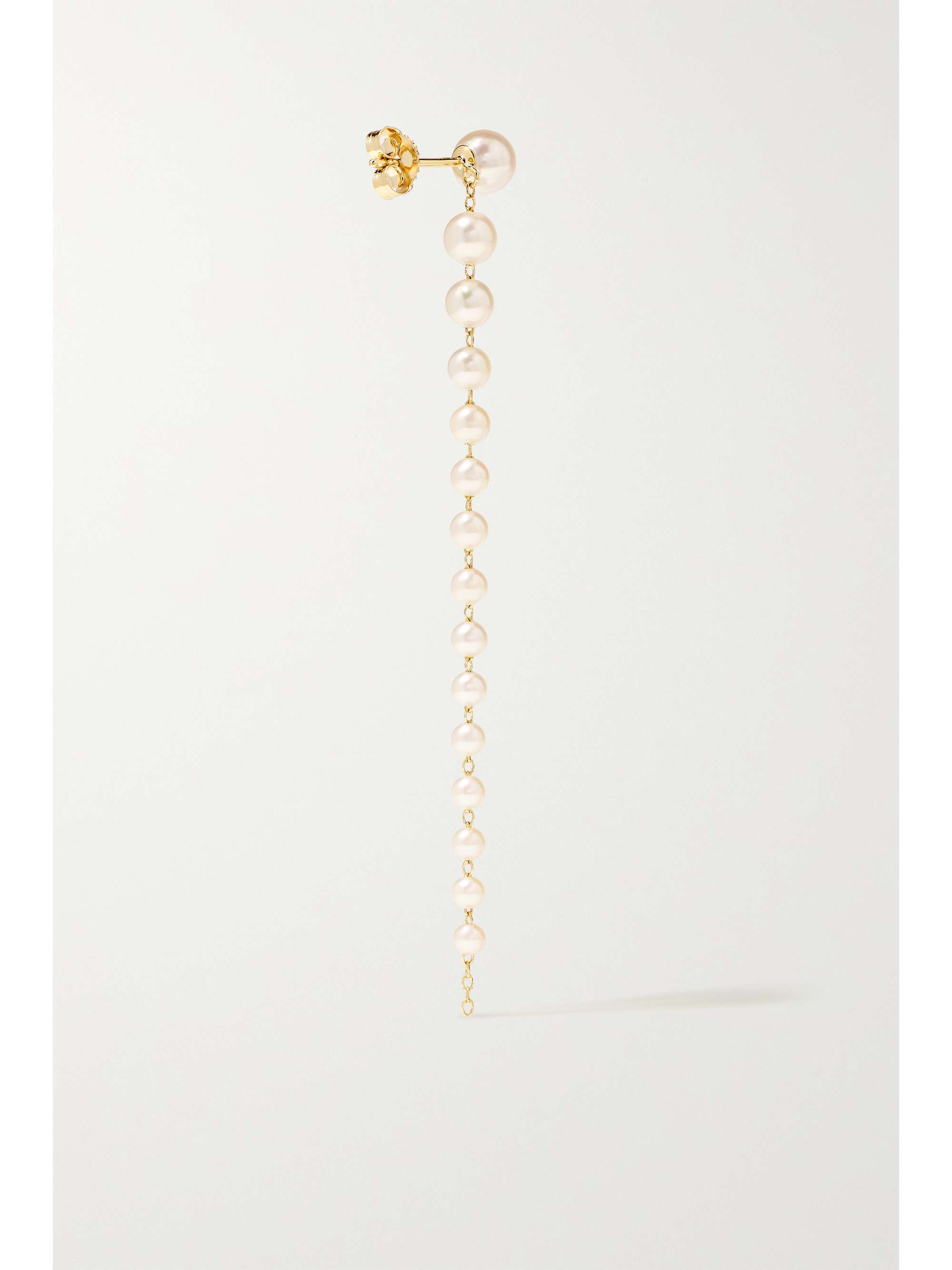 MIZUKI 14-karat gold pearl earrings