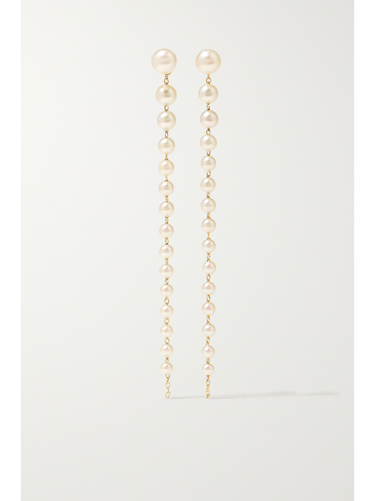 Mizuki 14-karat Gold Pearl Earrings