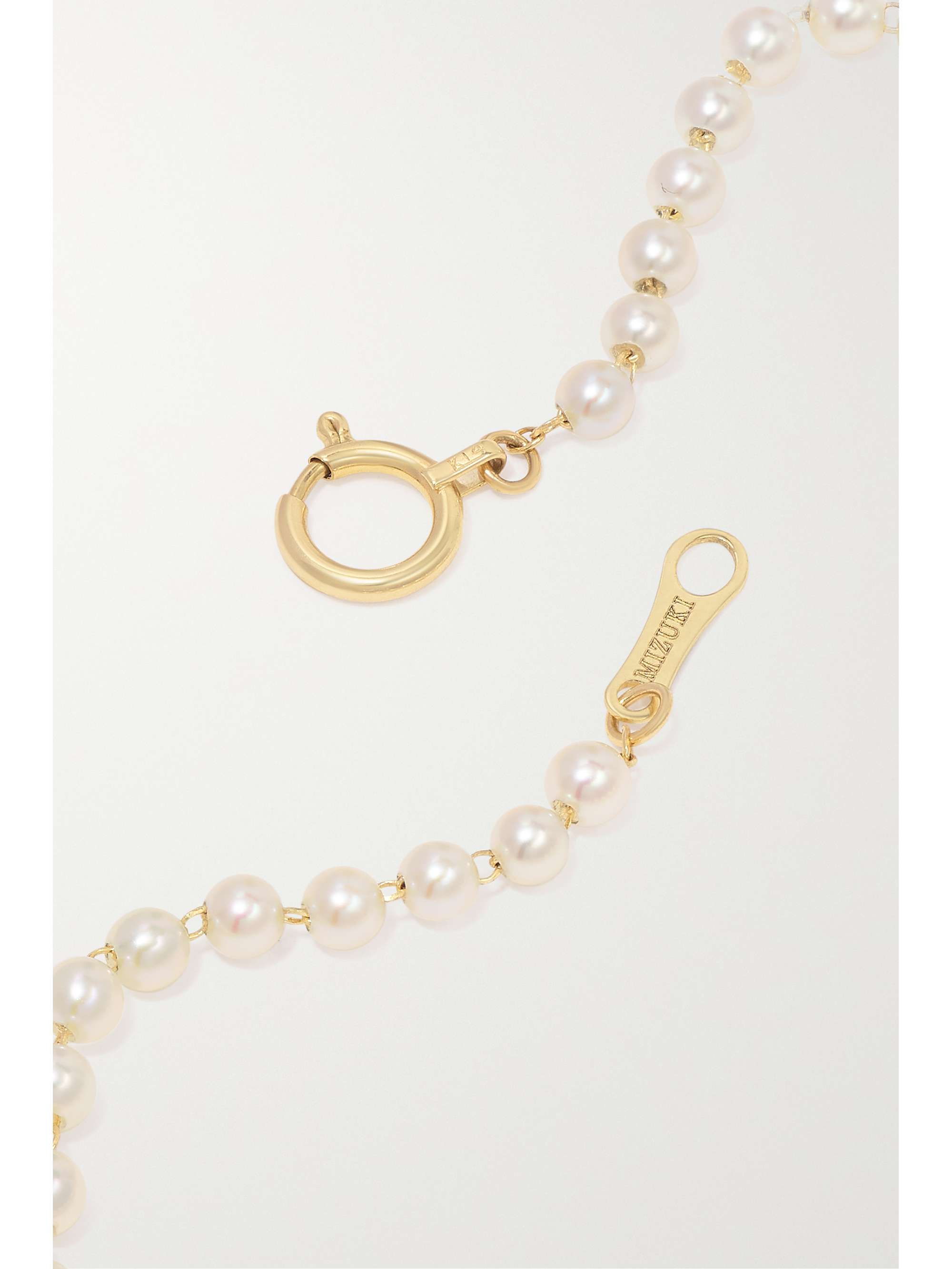 MIZUKI Armband aus 14 Karat Gold mit Perlen
