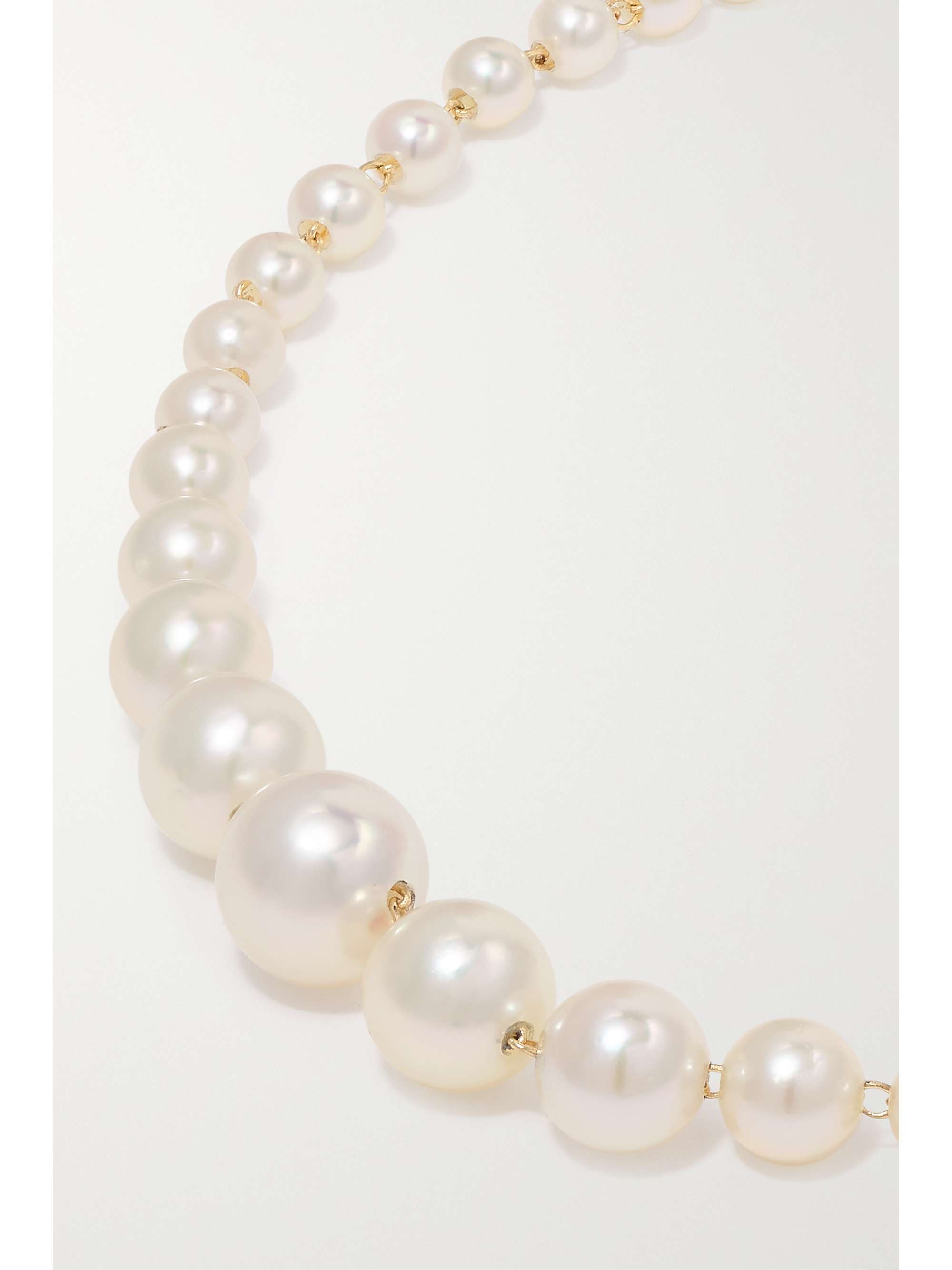 MIZUKI Armband aus 14 Karat Gold mit Perlen