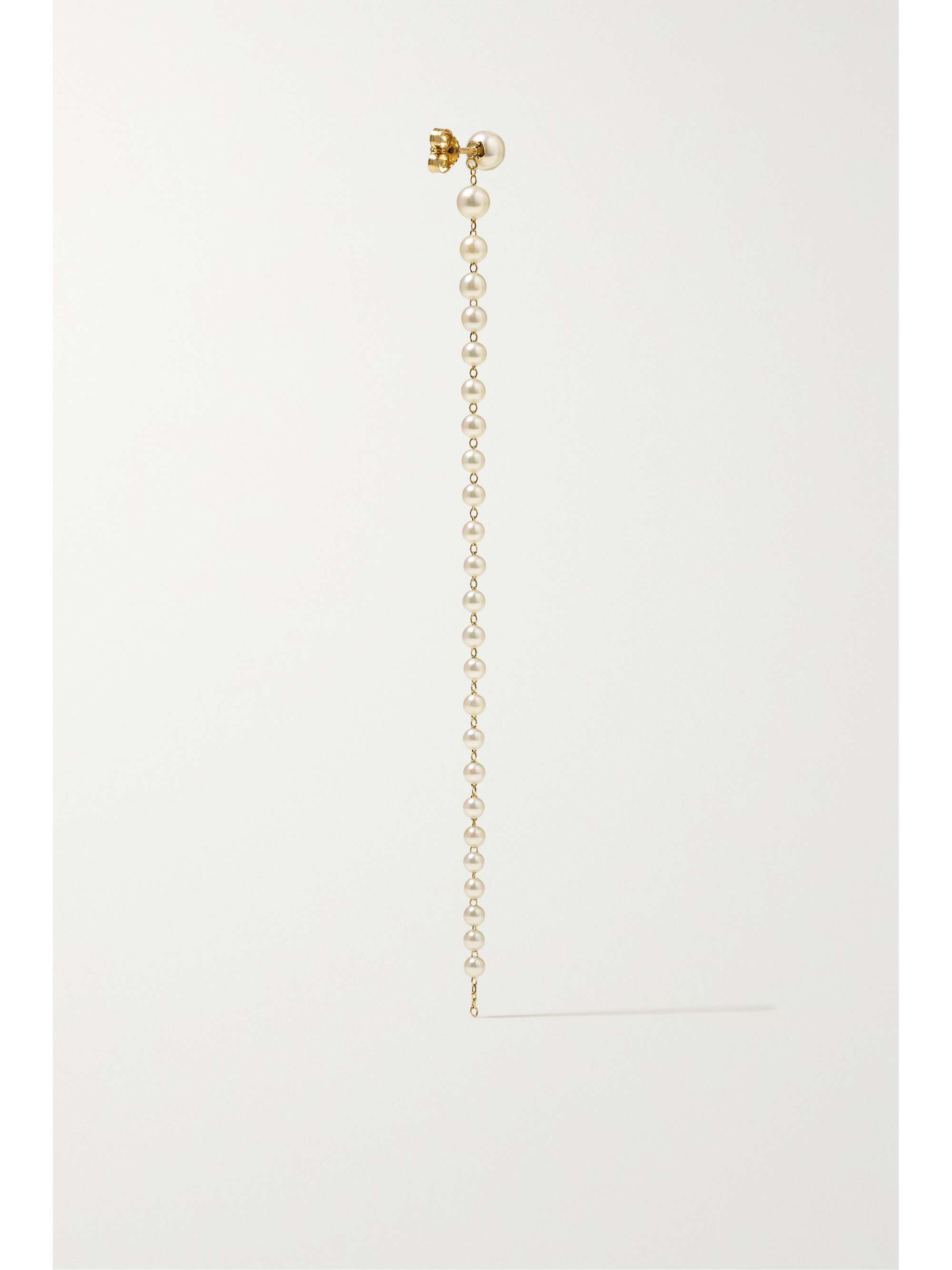 MIZUKI 14-karat gold pearl earrings
