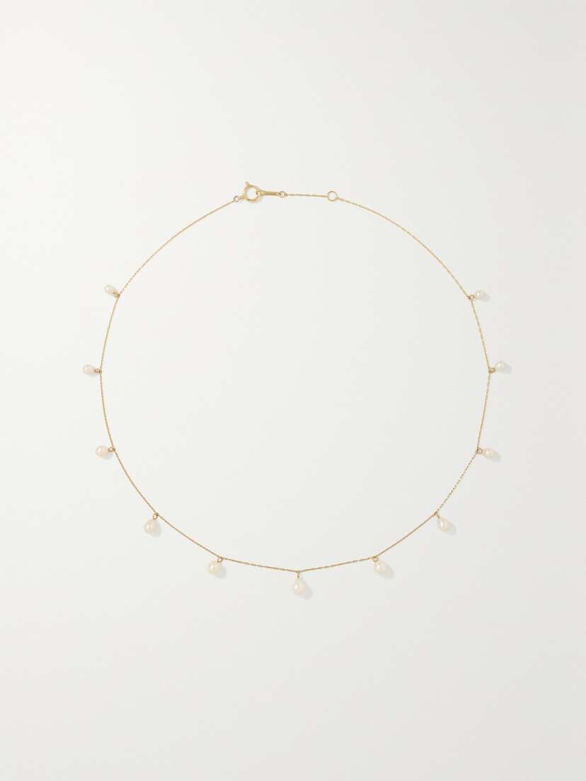 Mizuki 14-karat Gold Pearl Necklace