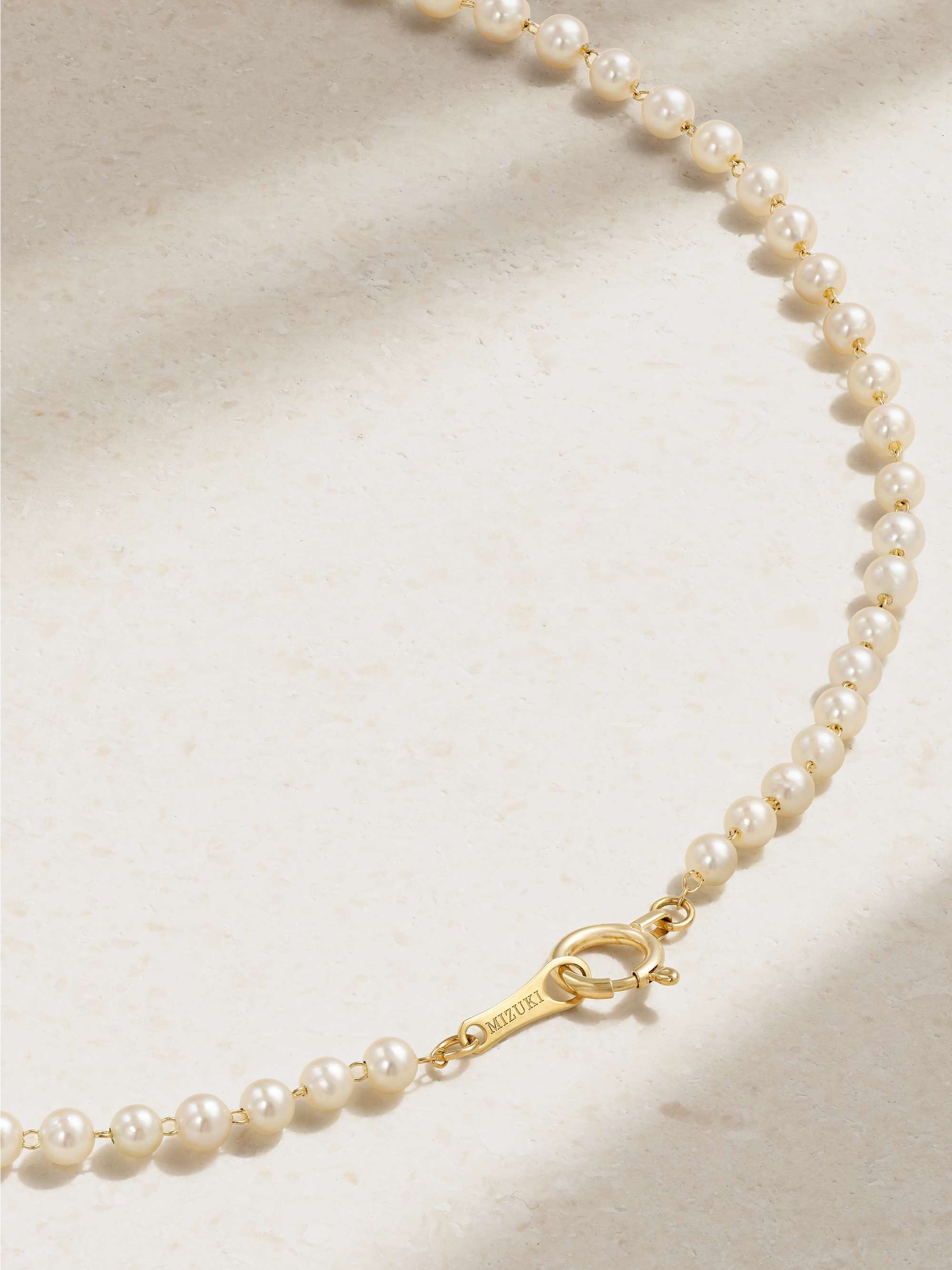 MIZUKI 14-karat gold pearl necklace