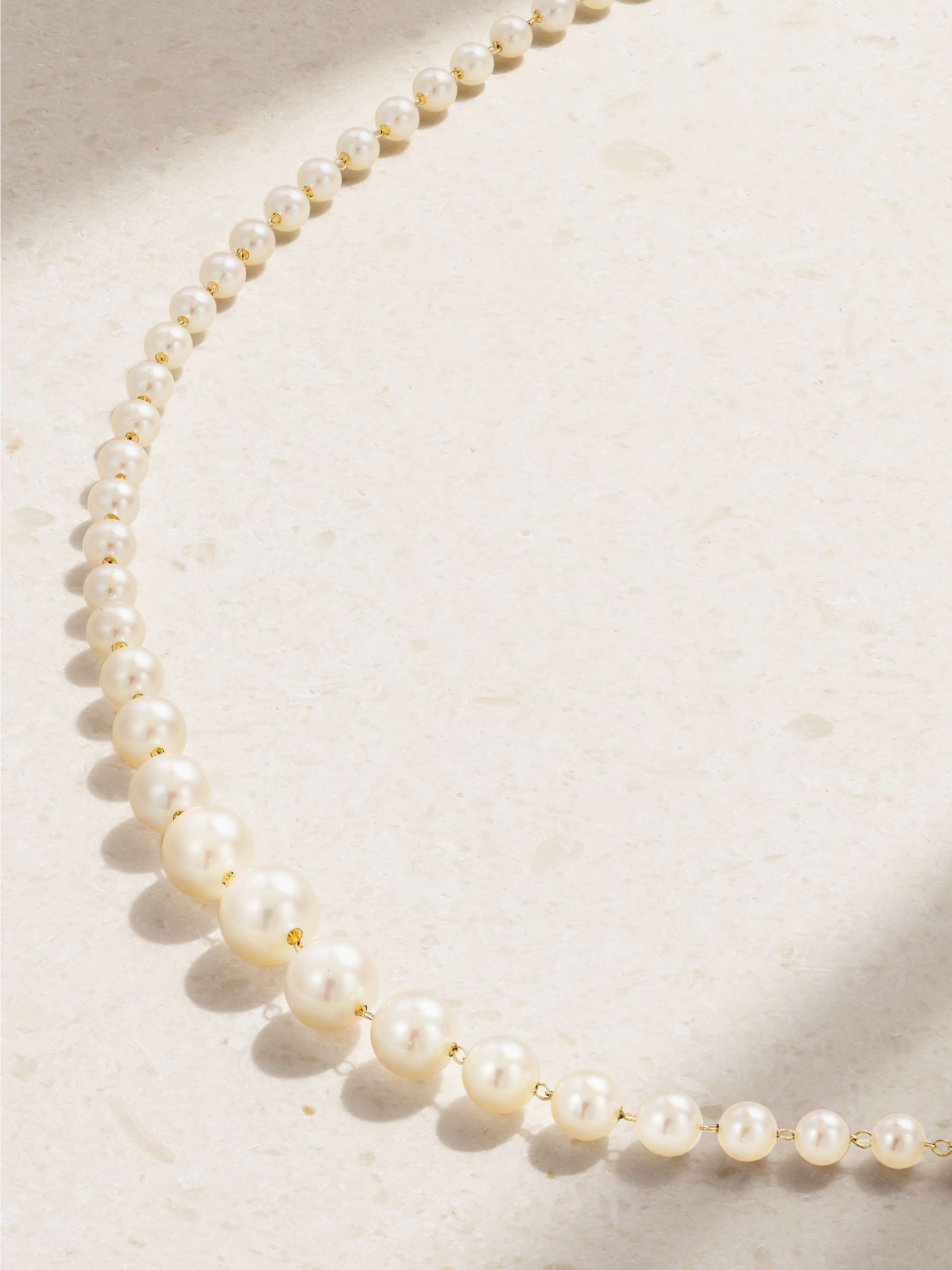 MIZUKI 14-karat gold pearl necklace