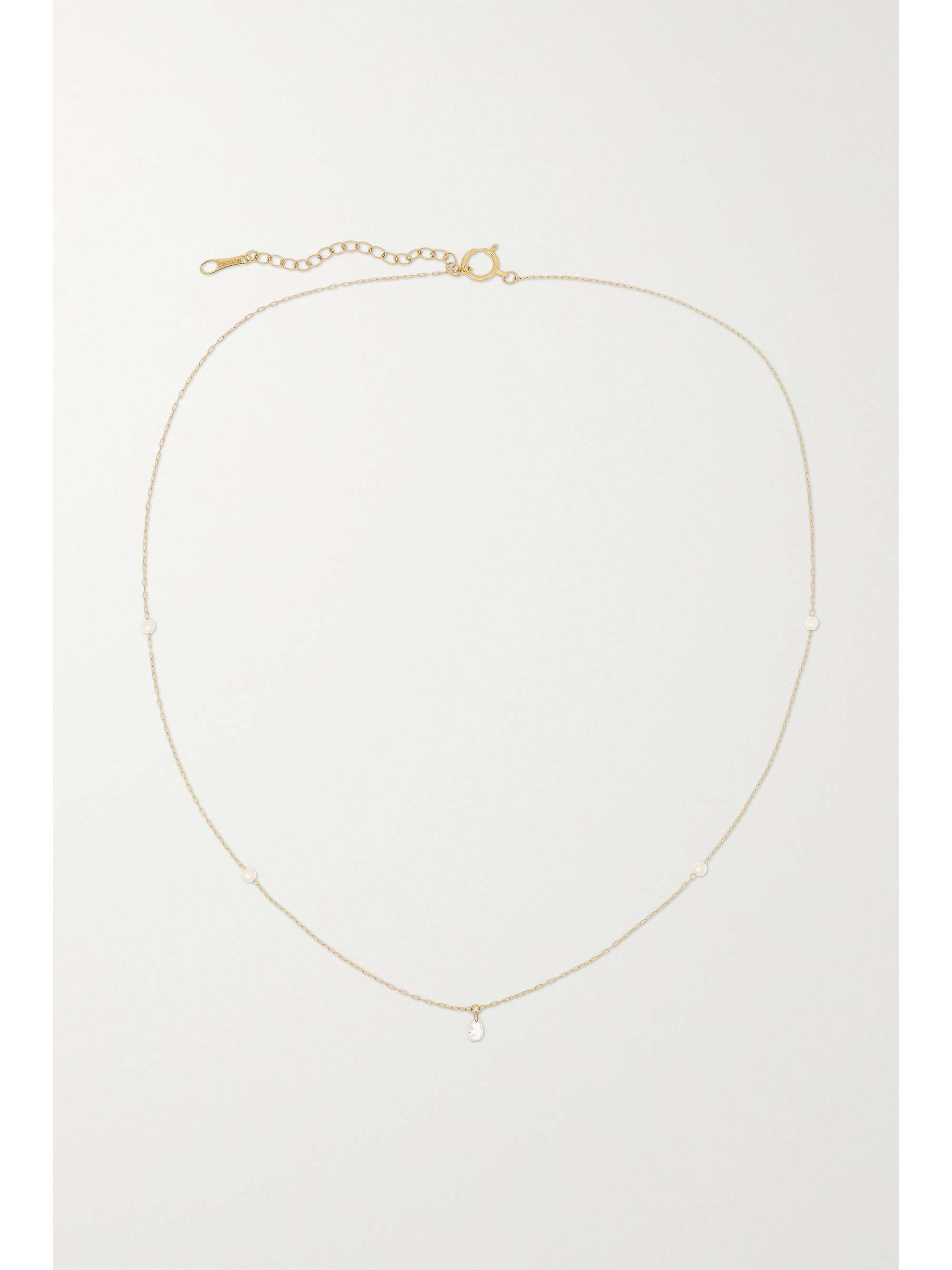MIZUKI Sea of Beauty 14-karat gold, pearl and diamond necklace
