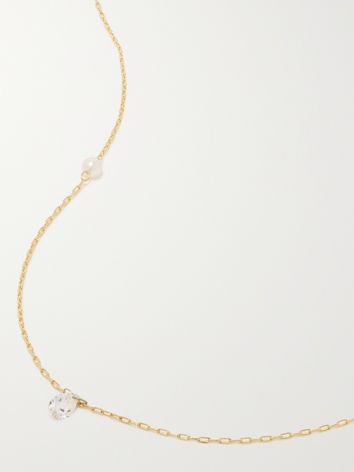 Mizuki Sea Of Beauty 14-karat Gold, Pearl And Diamond Necklace