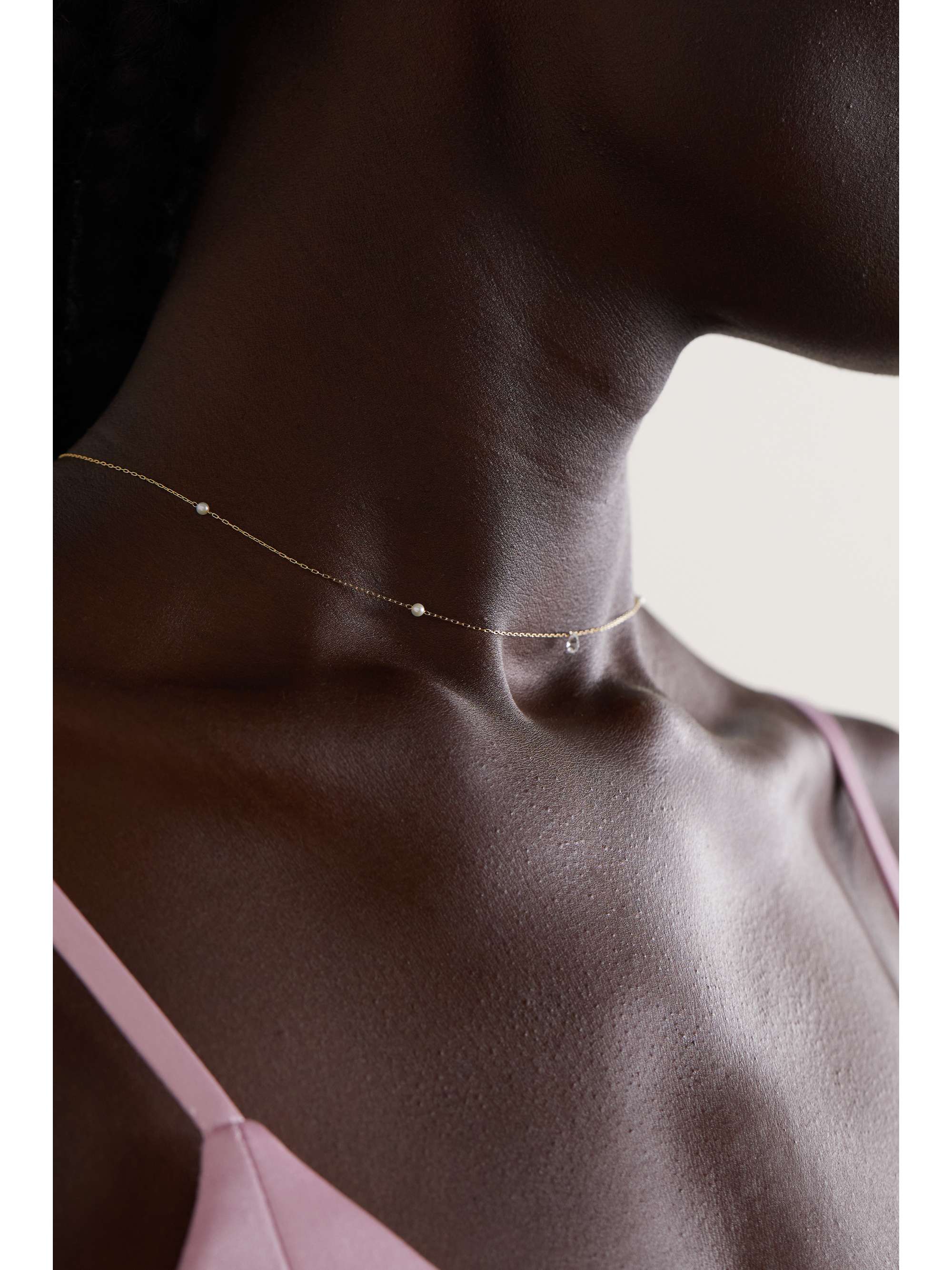 MIZUKI Sea of Beauty 14-karat gold, pearl and diamond necklace