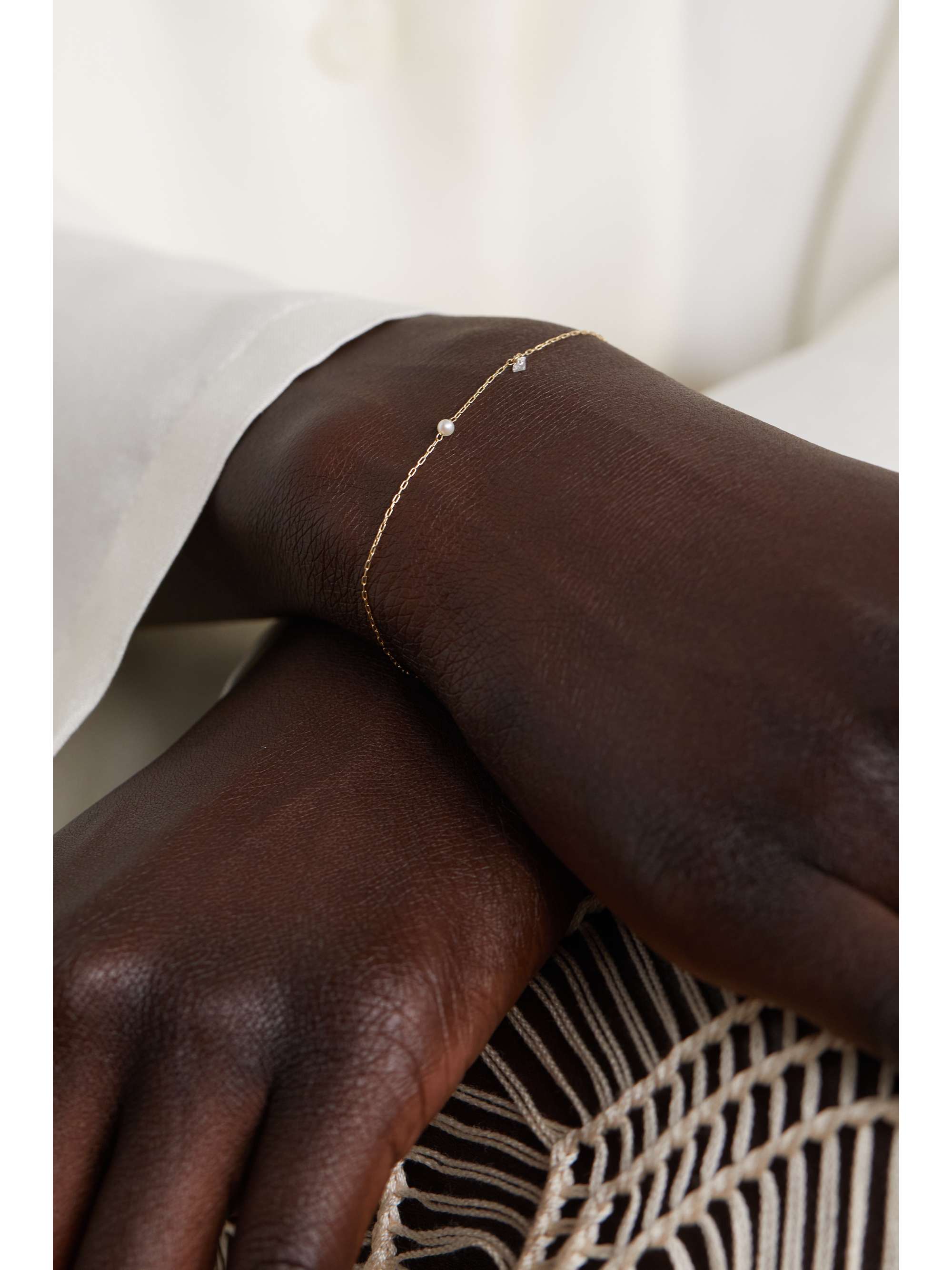 MIZUKI Sea of Beauty 14-karat gold, pearl and diamond bracelet
