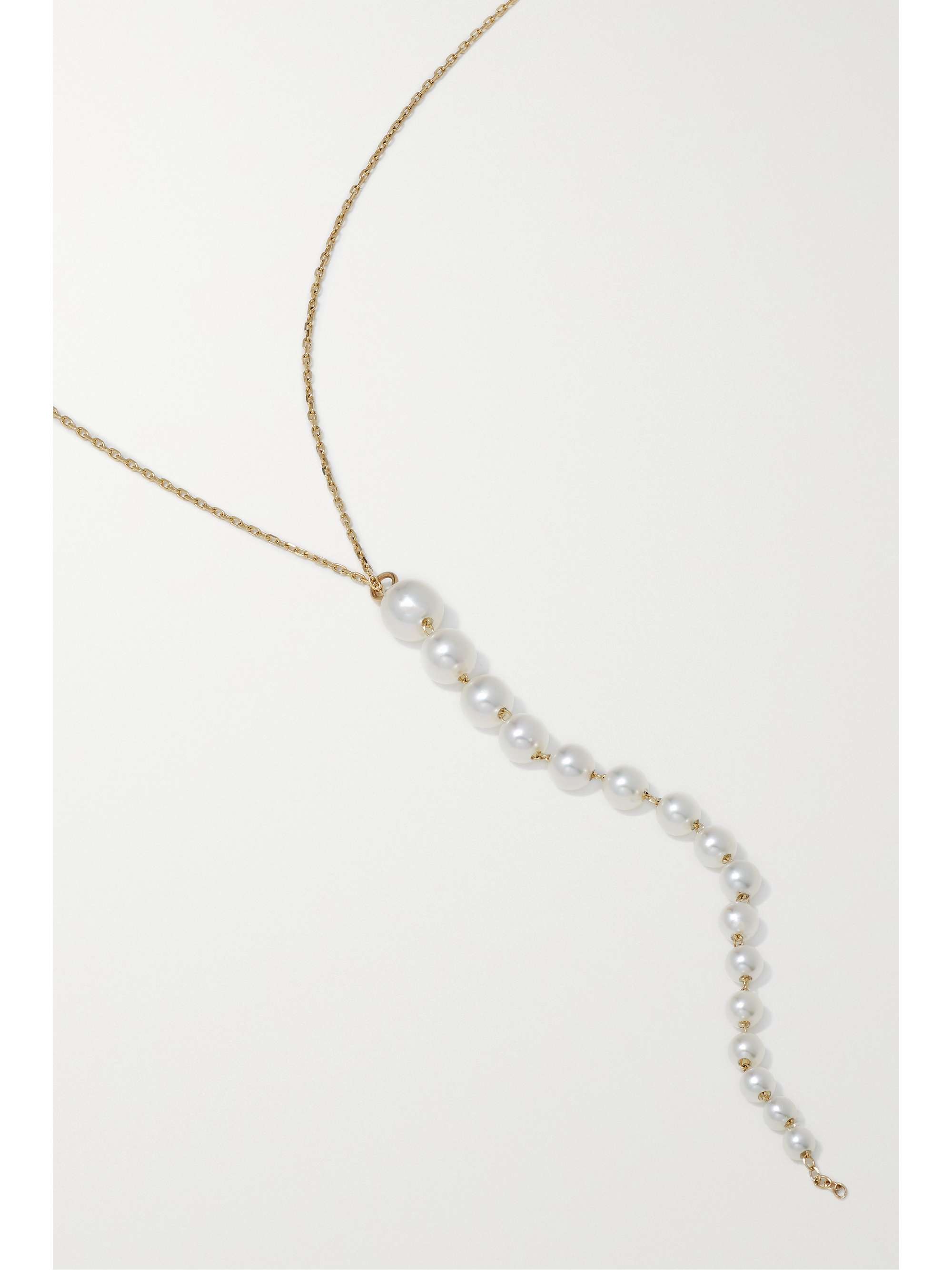 MIZUKI 14-karat gold pearl necklace