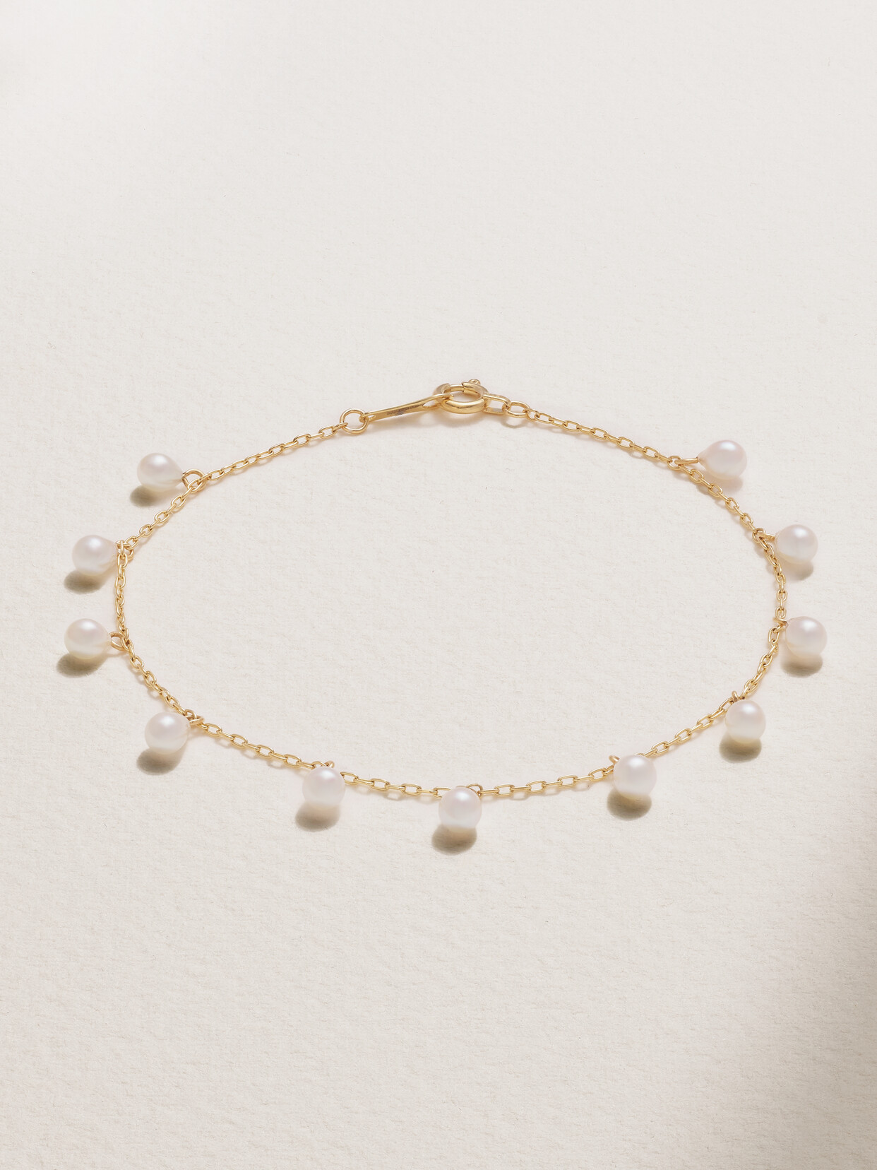 Mizuki 14-karat Gold Pearl Bracelet