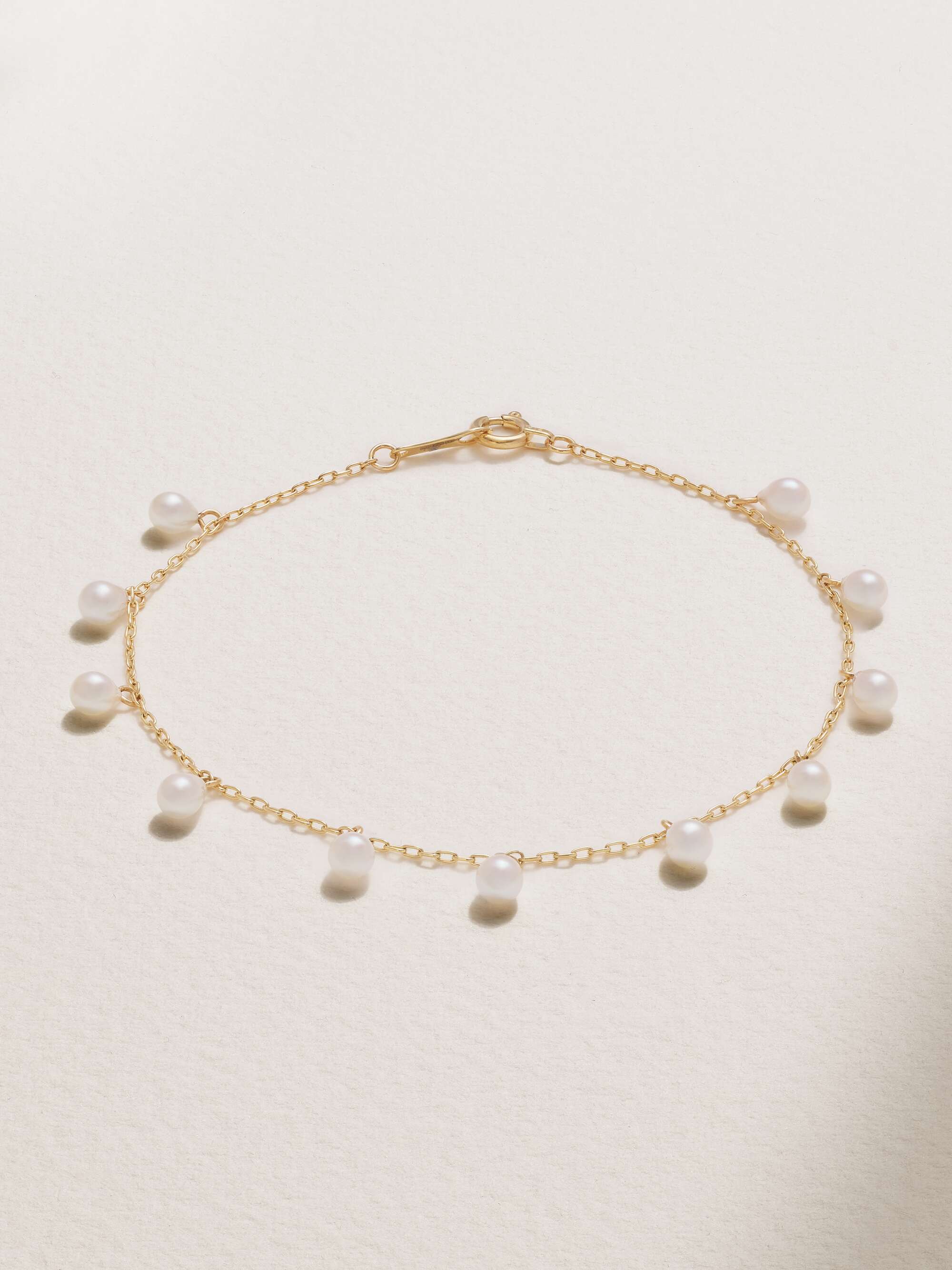 Gold 14-karat gold pearl bracelet | MIZUKI | NET-A-PORTER