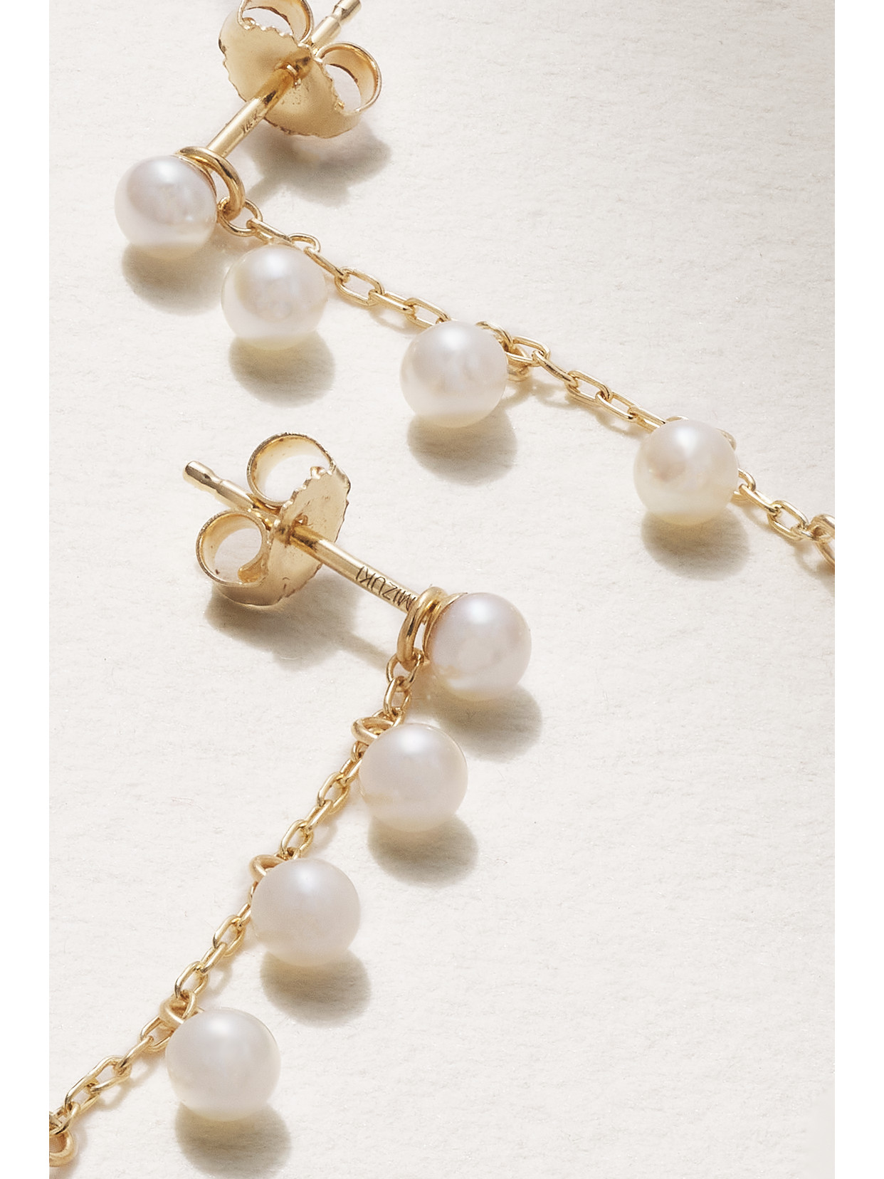 Mizuki Two Way 14-karat Gold Pearl Earrings In Gold