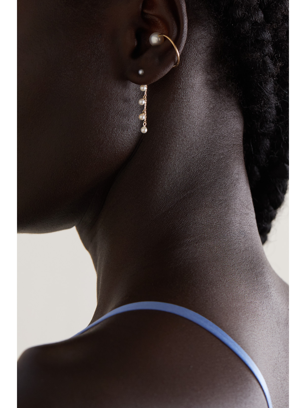 Mizuki Two Way 14-karat Gold Pearl Earrings In Gold