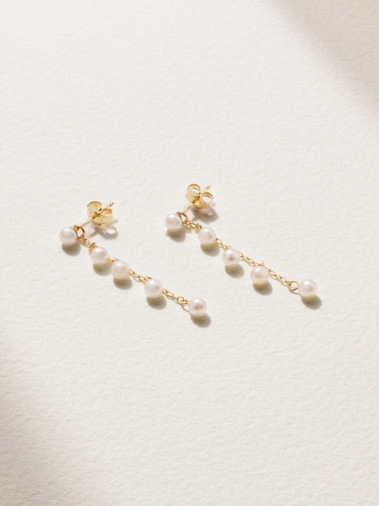 Mizuki Two Way 14-karat Gold Pearl Earrings