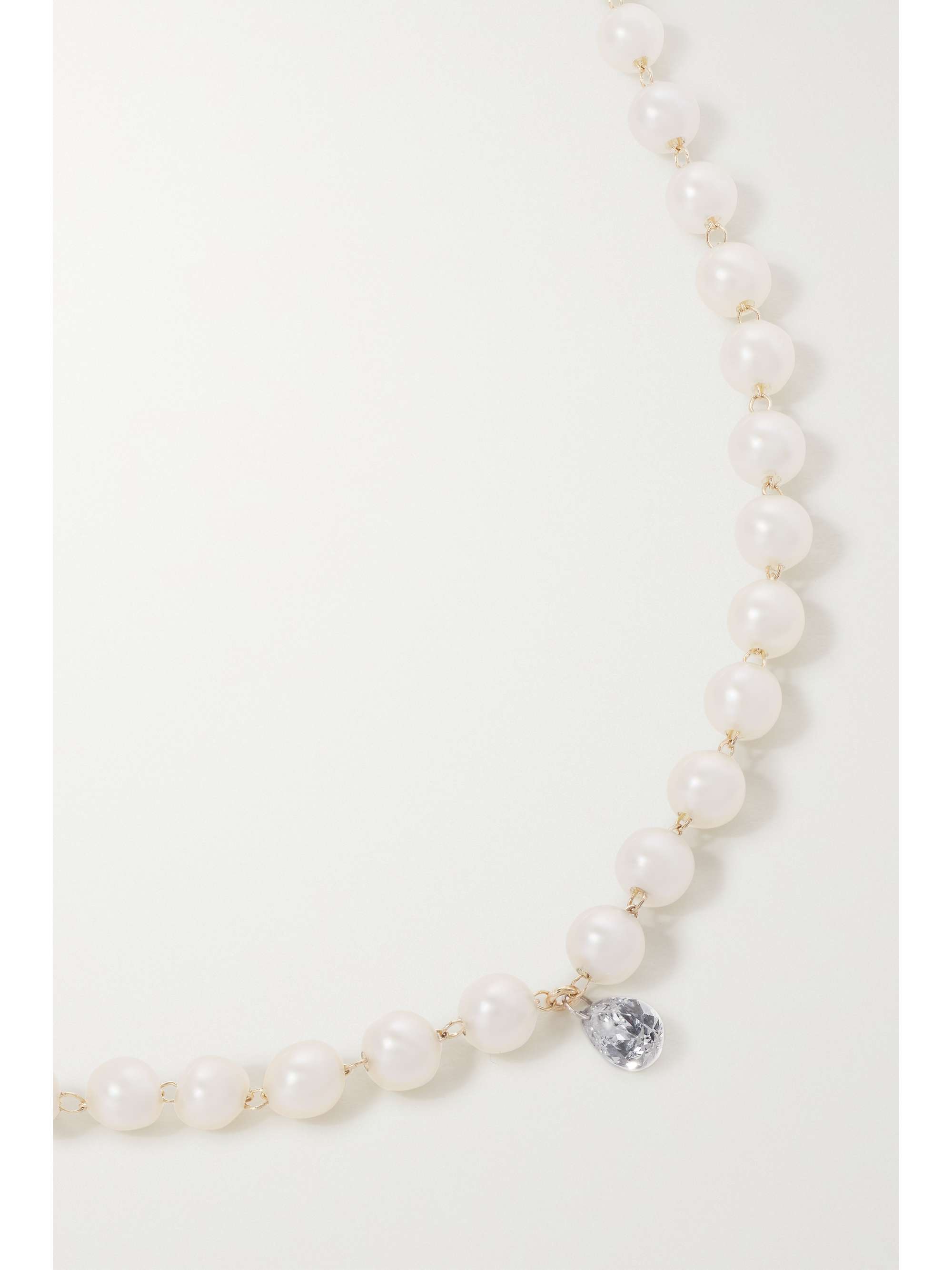 MIZUKI 14-karat gold, pearl and diamond necklace