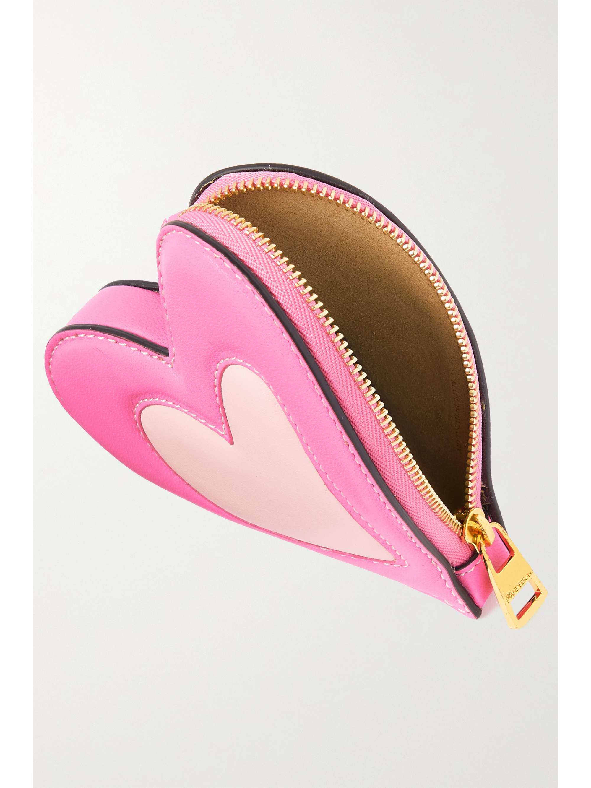 Saint Laurent Love Heart-shaped Leather Coin Purse in Black