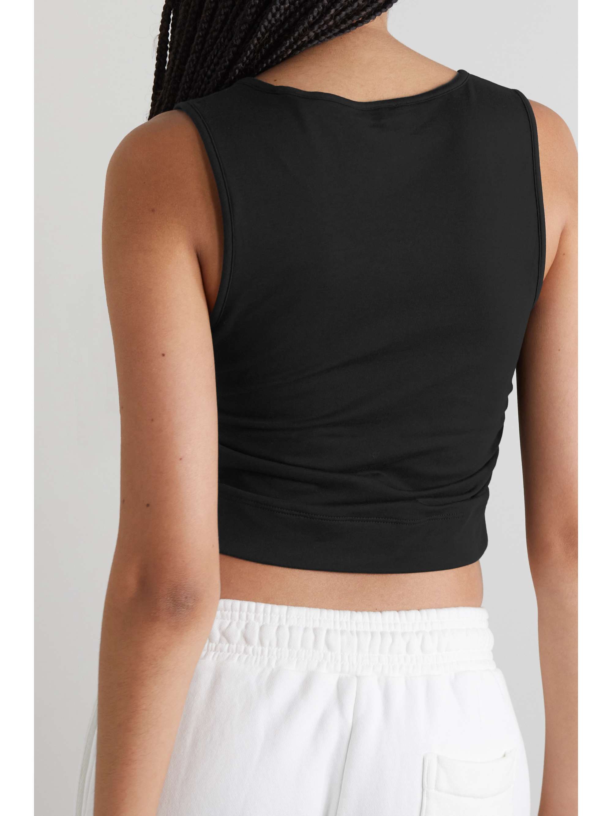ATM ANTHONY THOMAS MELILLO Ruched stretch-Pima cotton-jersey tank