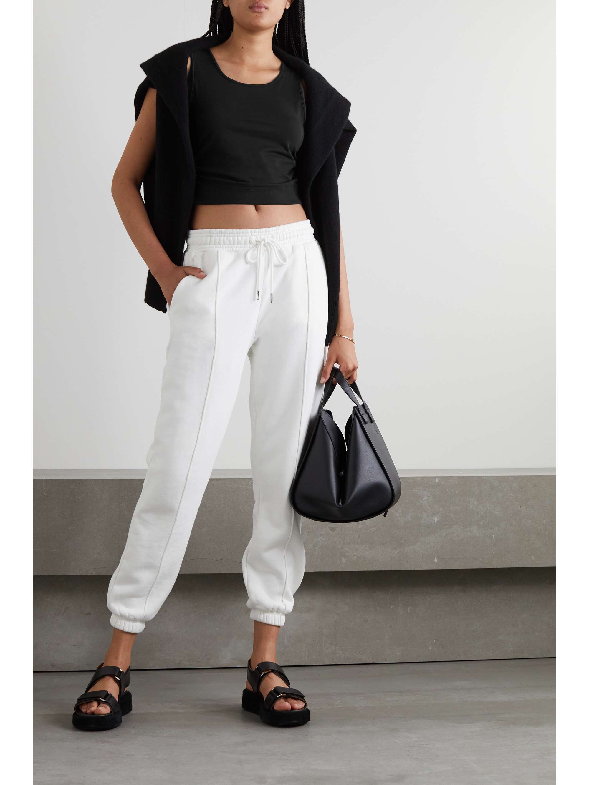 ATM ANTHONY THOMAS MELILLO Ruched stretch-Pima cotton-jersey tank