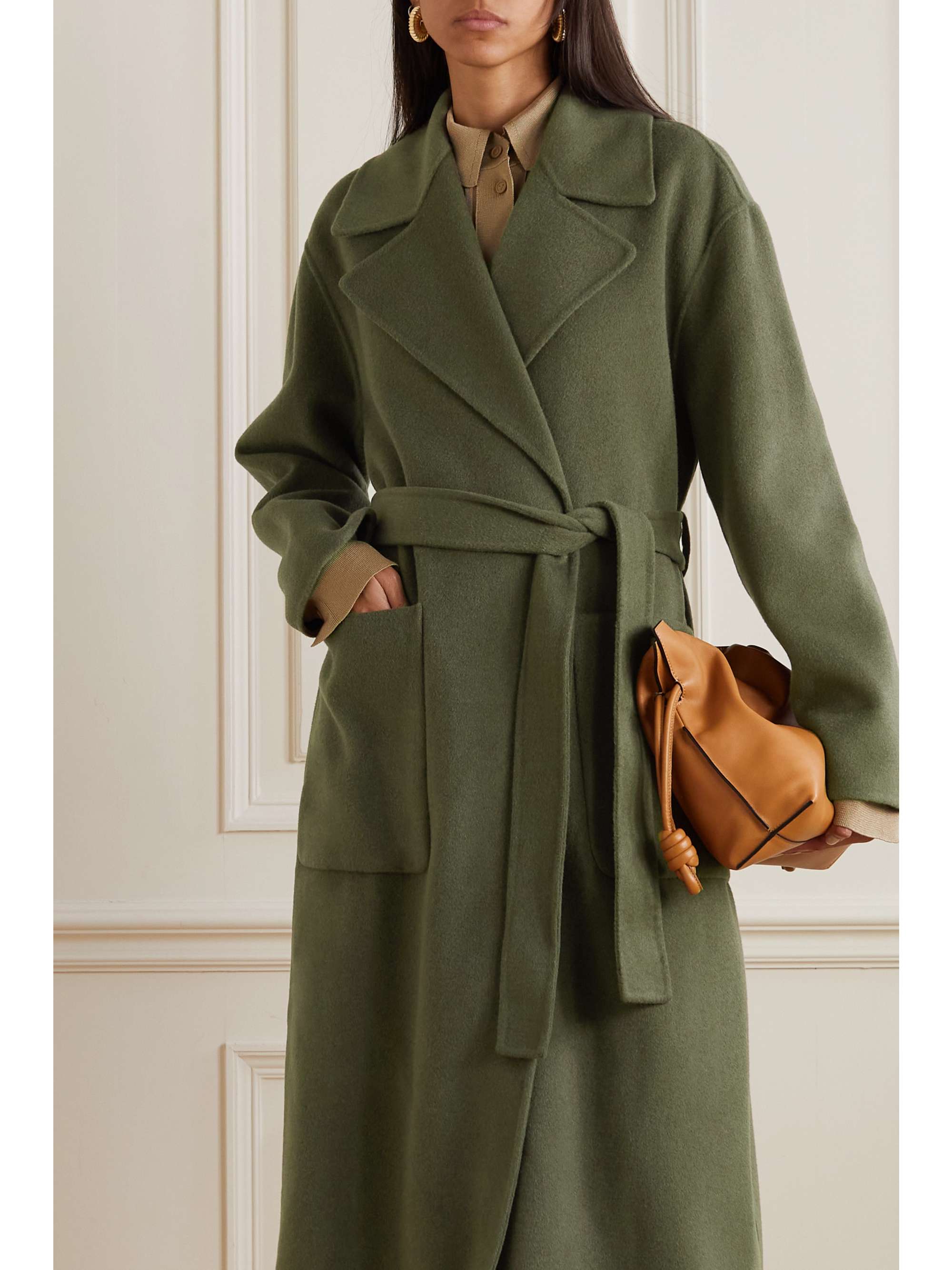 Arriba 53+ imagen michael kors belted wool coat - Abzlocal.mx