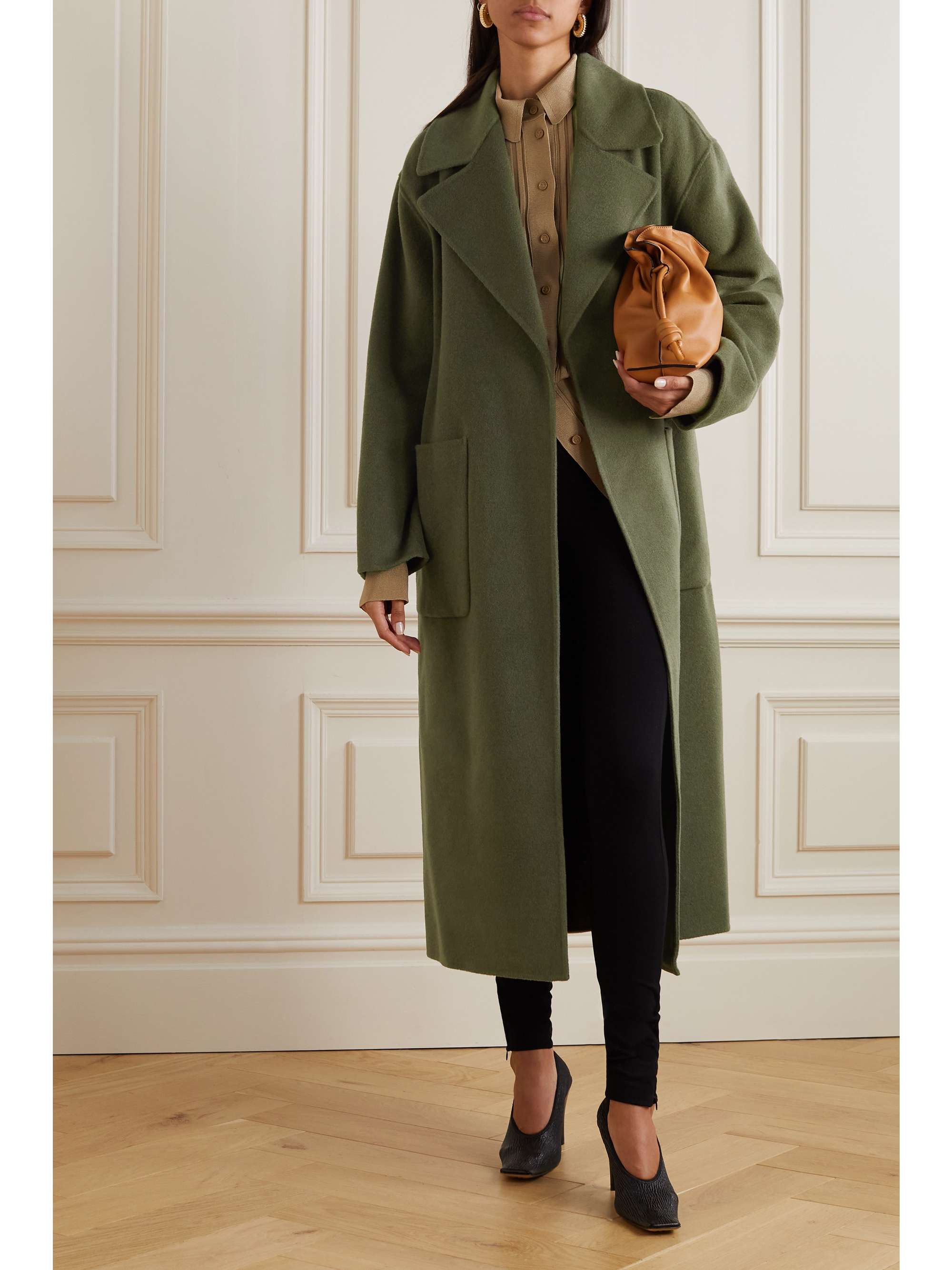 MICHAEL MICHAEL KORS Belted wool-blend felt coat | NET-A-PORTER