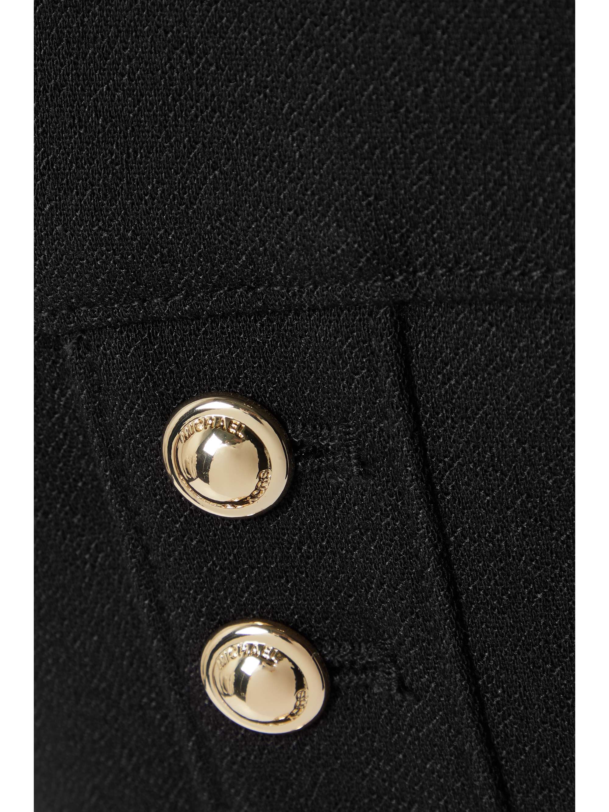 MICHAEL MICHAEL KORS Cropped button-embellished grain de poudre jacket