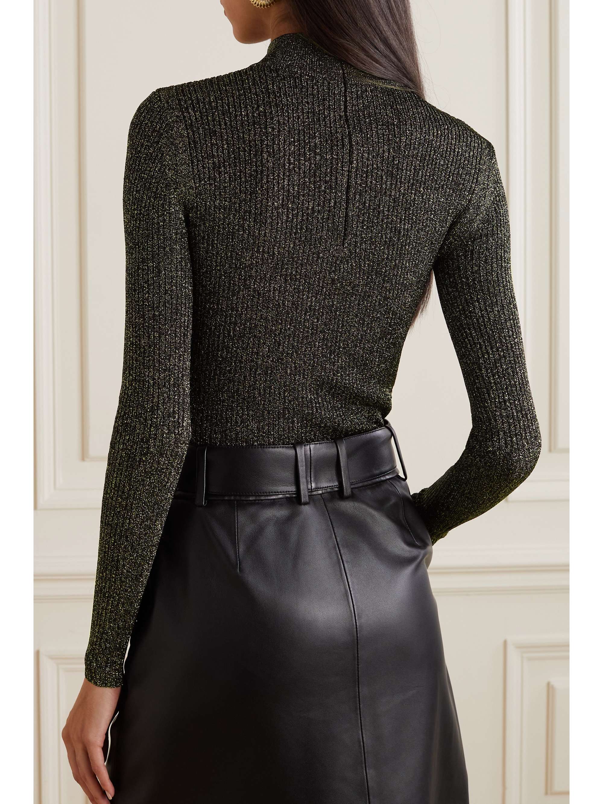 MICHAEL MICHAEL KORS Cutout metallic knitted top