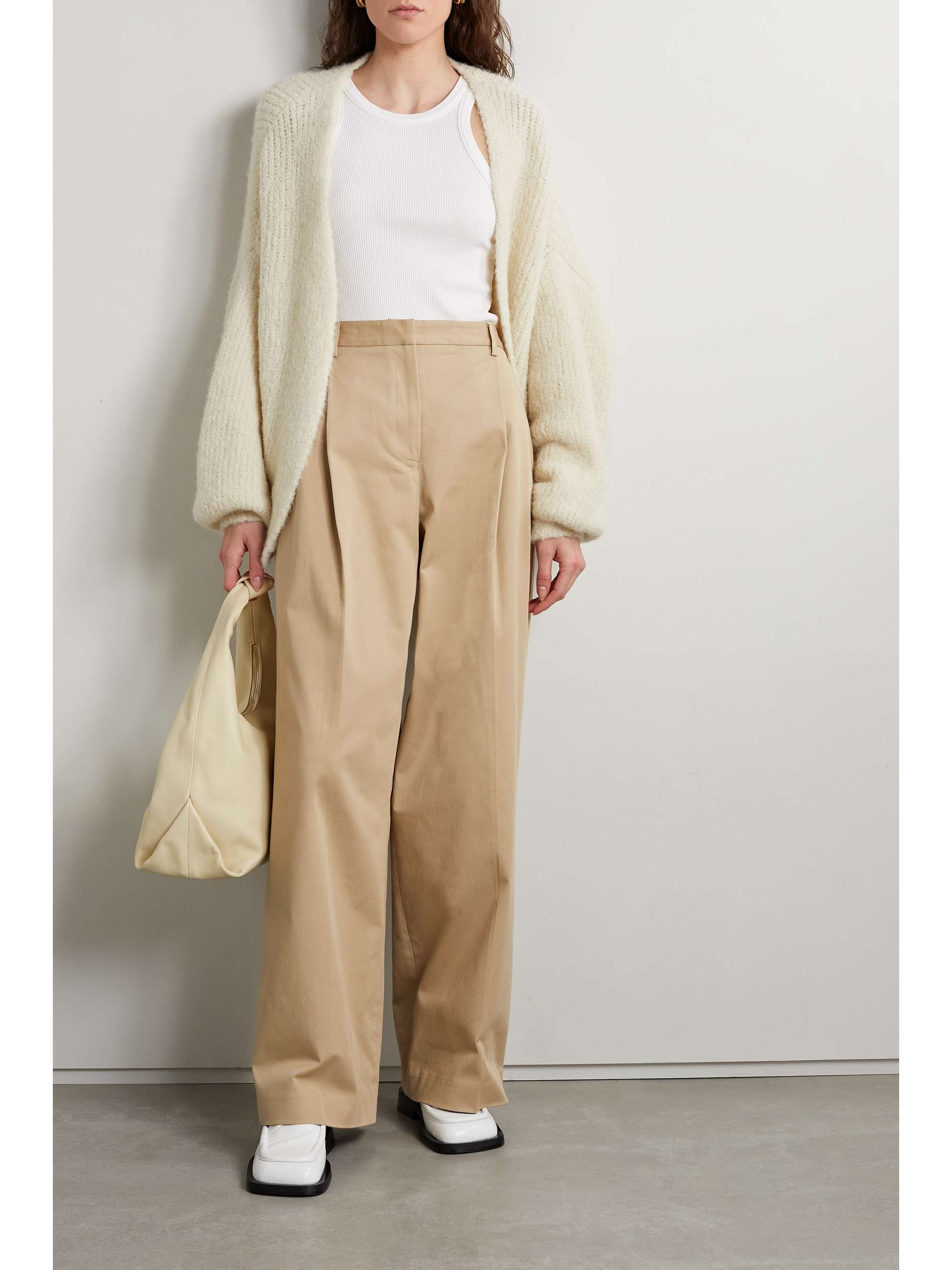Ivory Alpaca-blend cardigan | CO | NET 