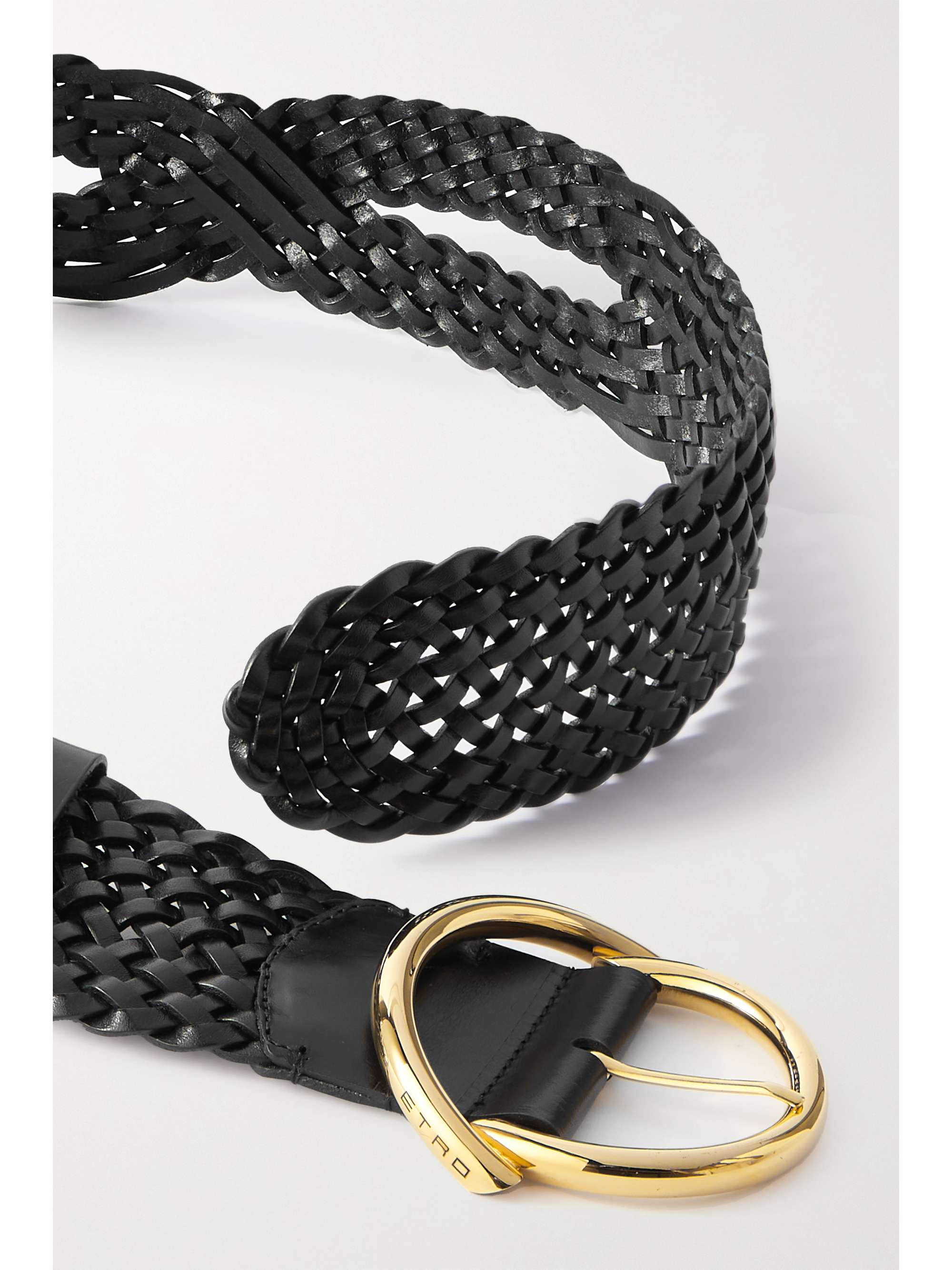 ETRO Braided leather belt NETAPORTER