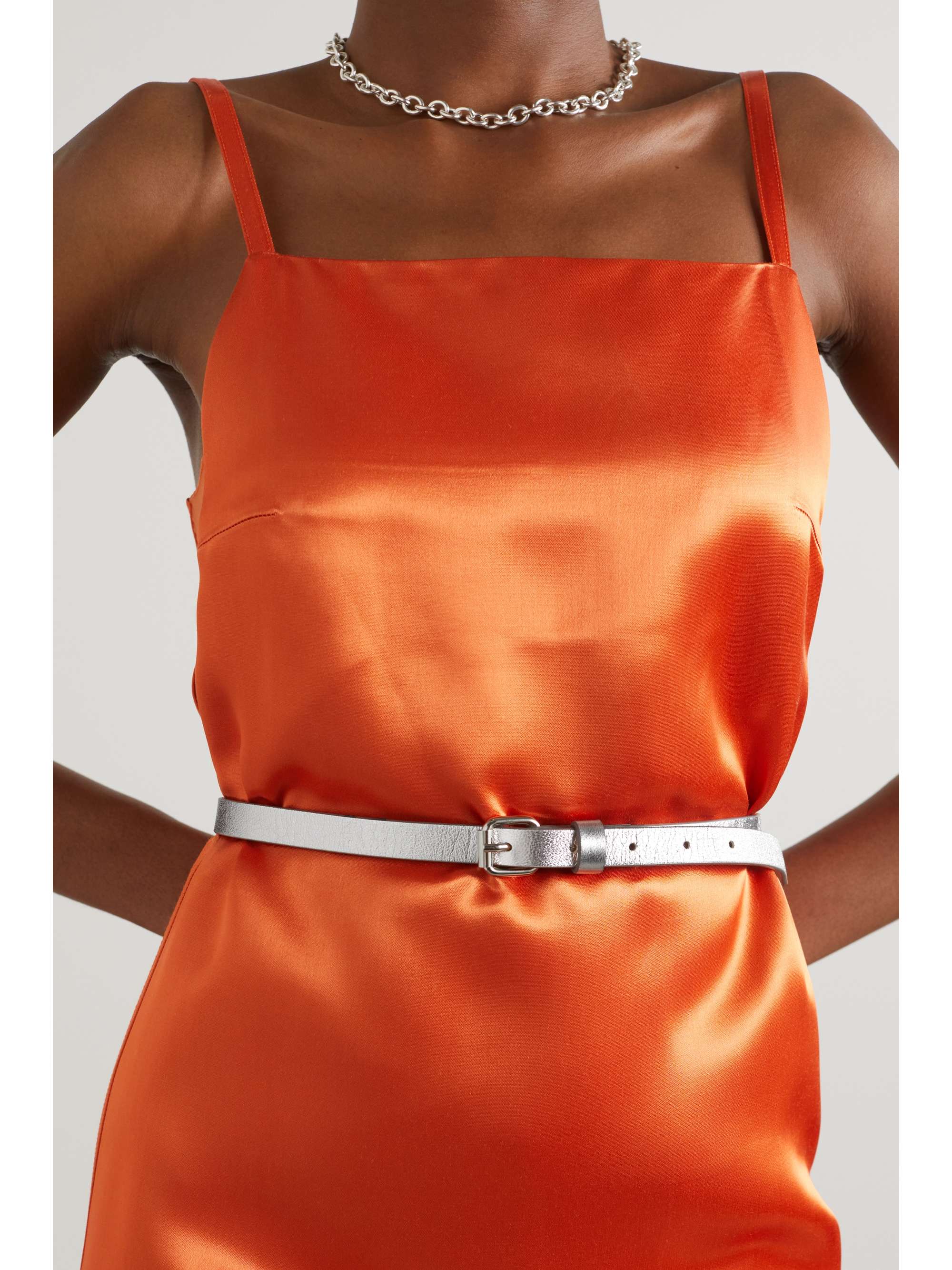 ISABEL MARANT Zap metallic leather waist belt