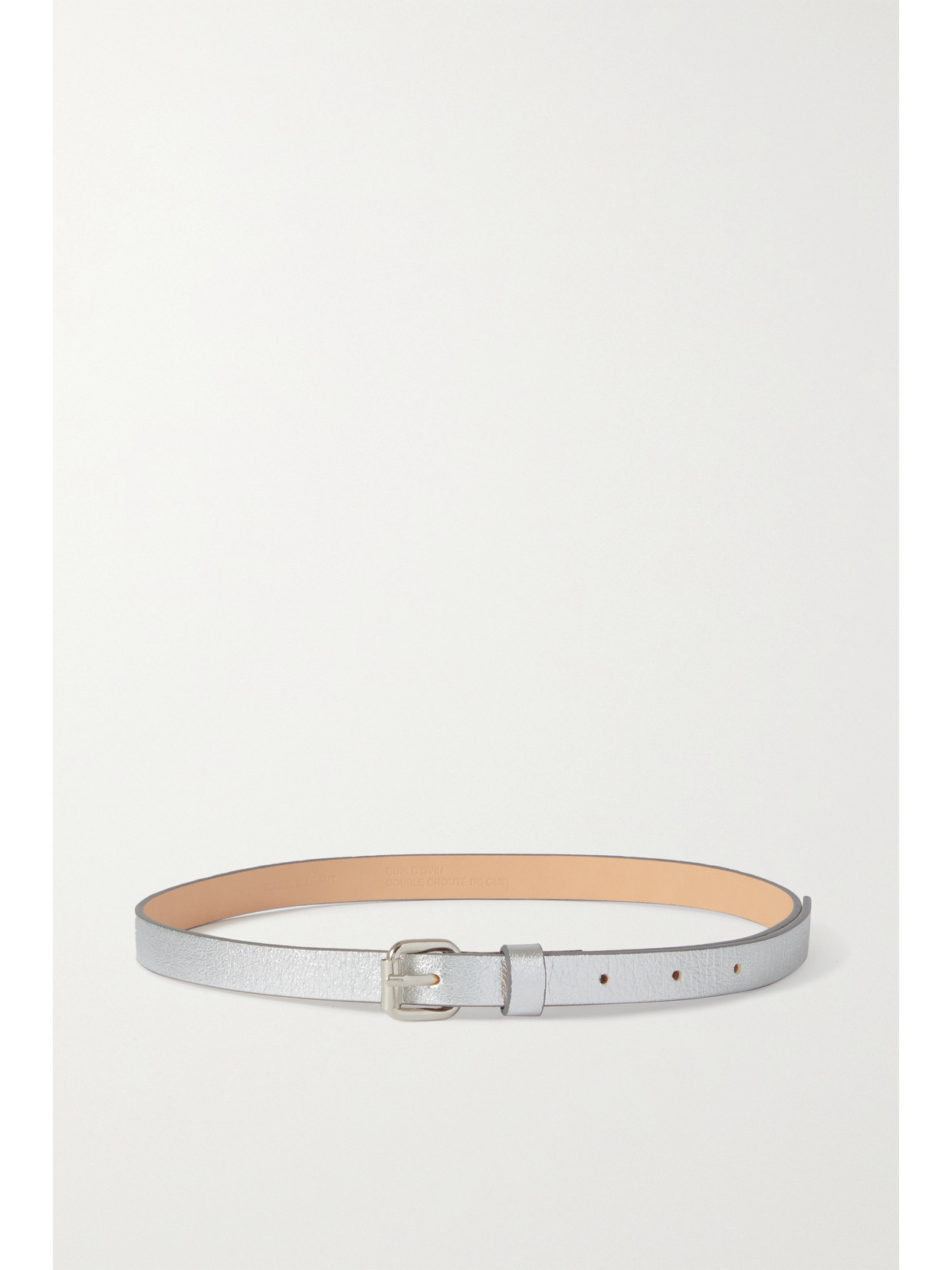 Isabel Marant - Zap Metallic Leather Waist Belt - Silver