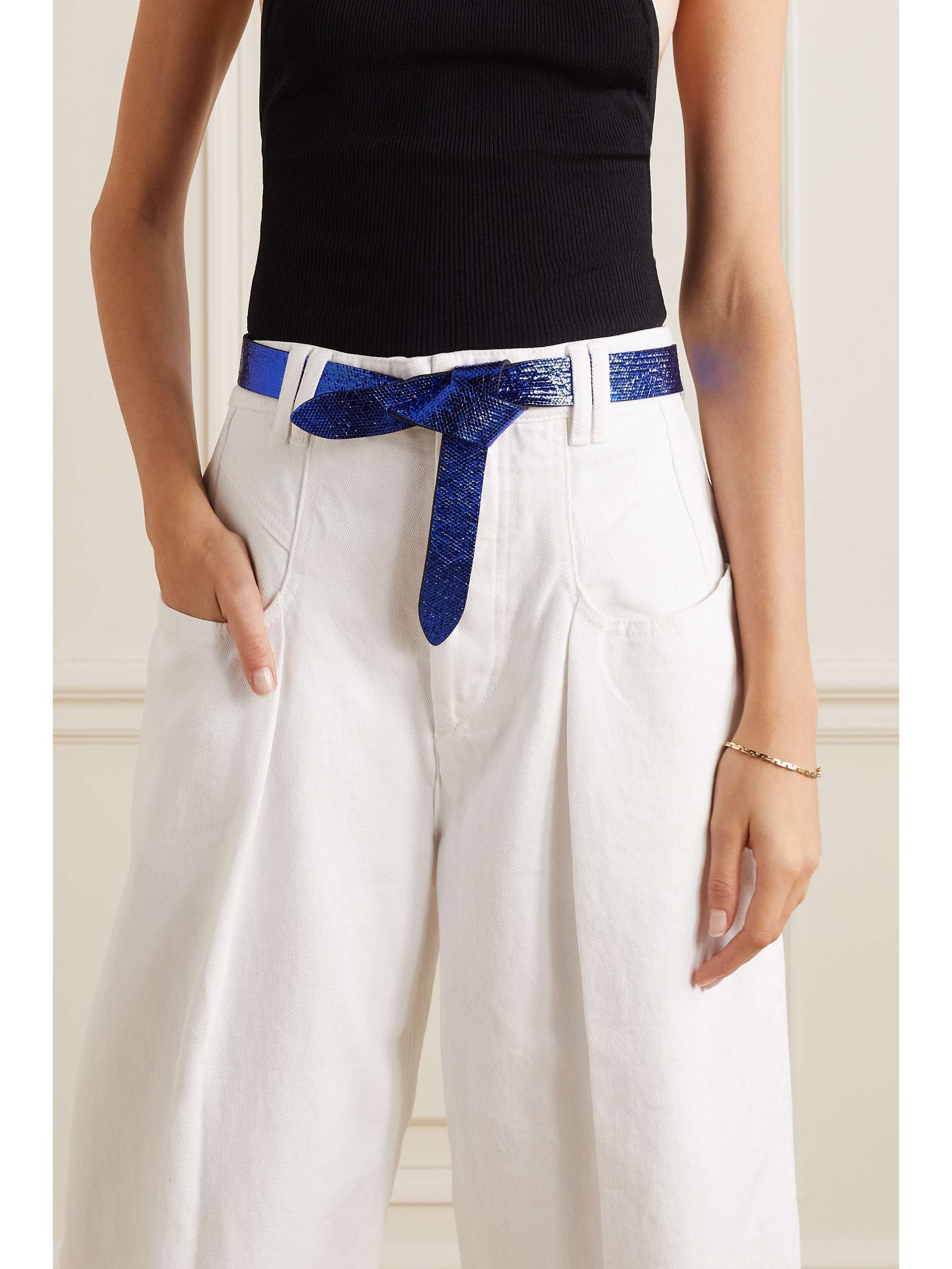 ISABEL MARANT Lecce metallic leather belt
