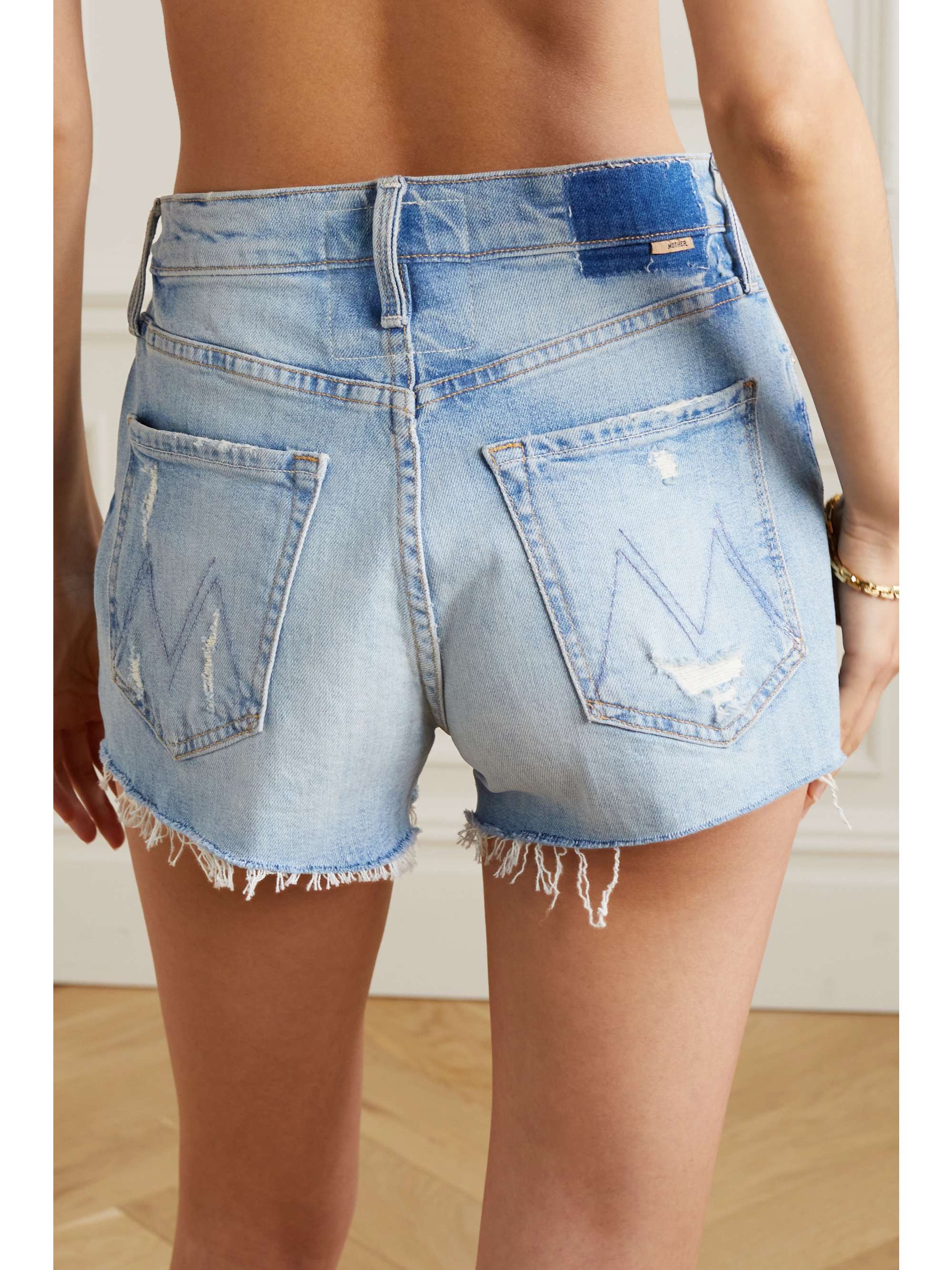 frayed denim booty shorts