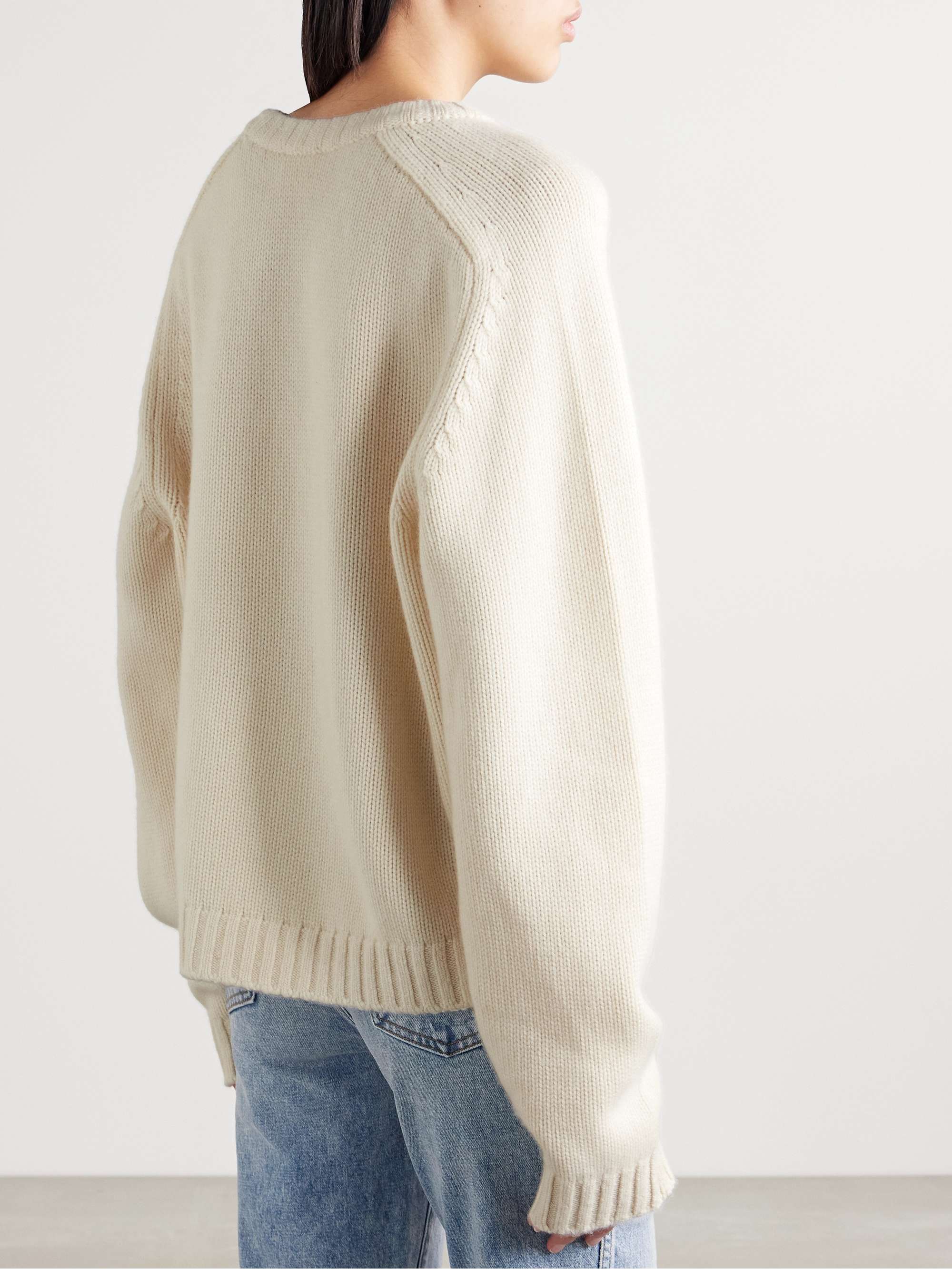 Off-white Mae cashmere sweater | KHAITE | NET-A-PORTER