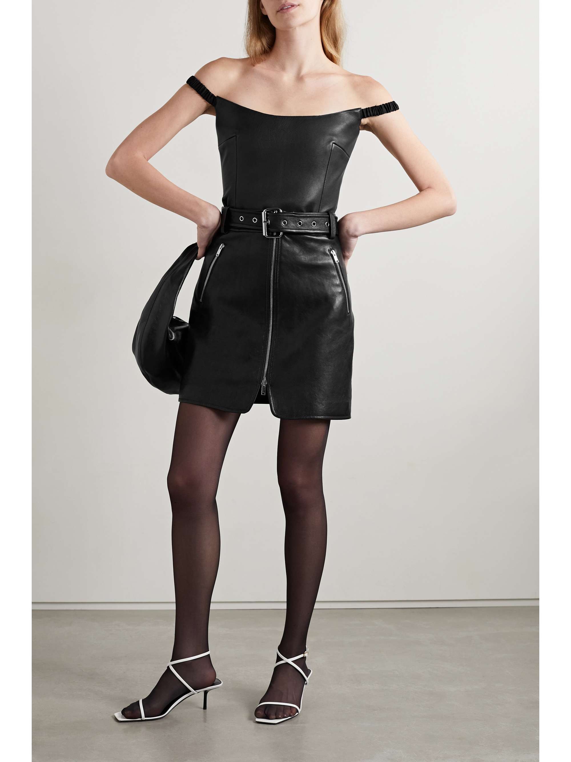 KHAITE Audra cropped leather tank top