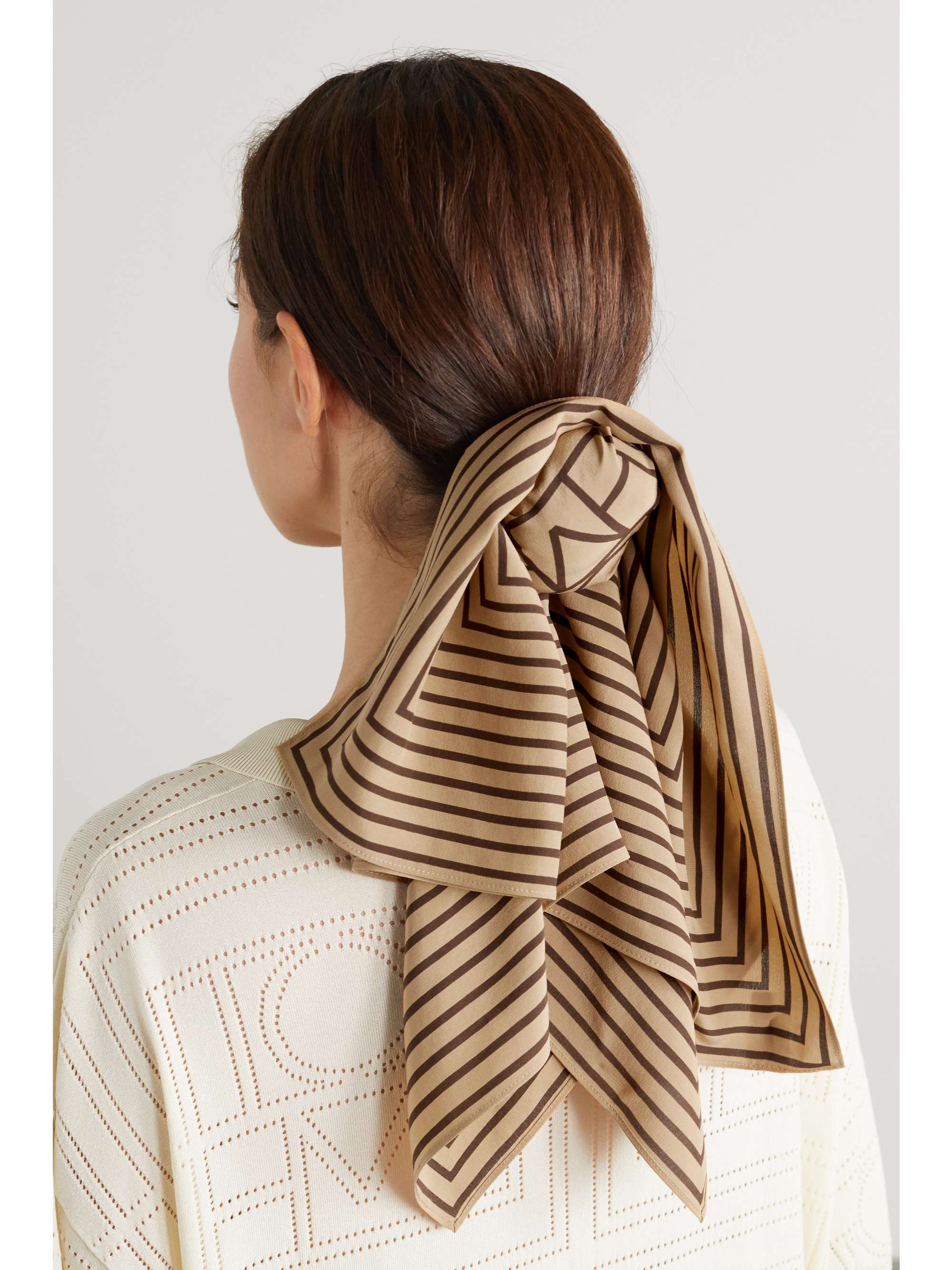 TOTEME Printed silk crepe de chine scarf