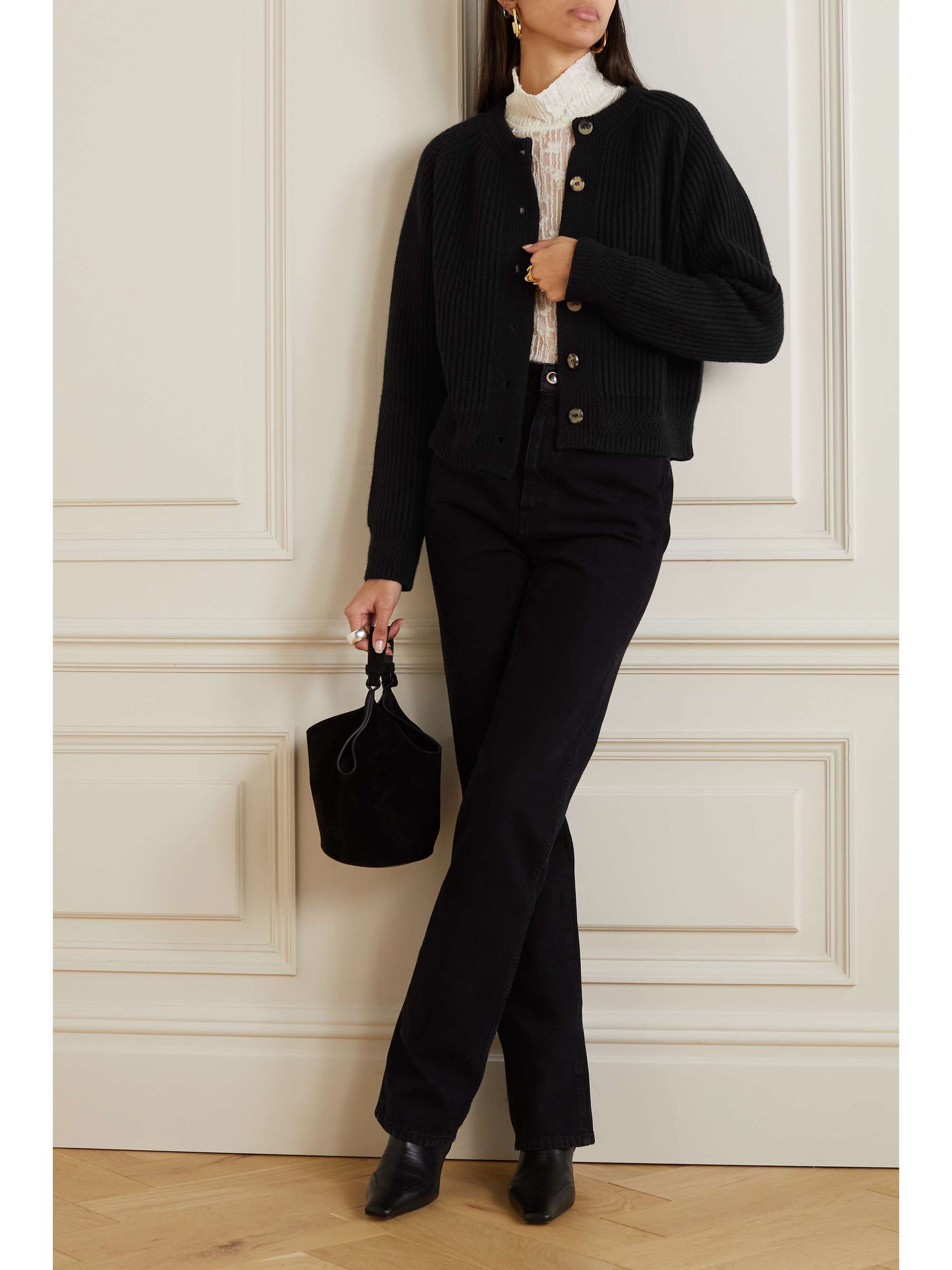 KHAITE カシミヤ リブニット カーディガン NET-A-PORTER