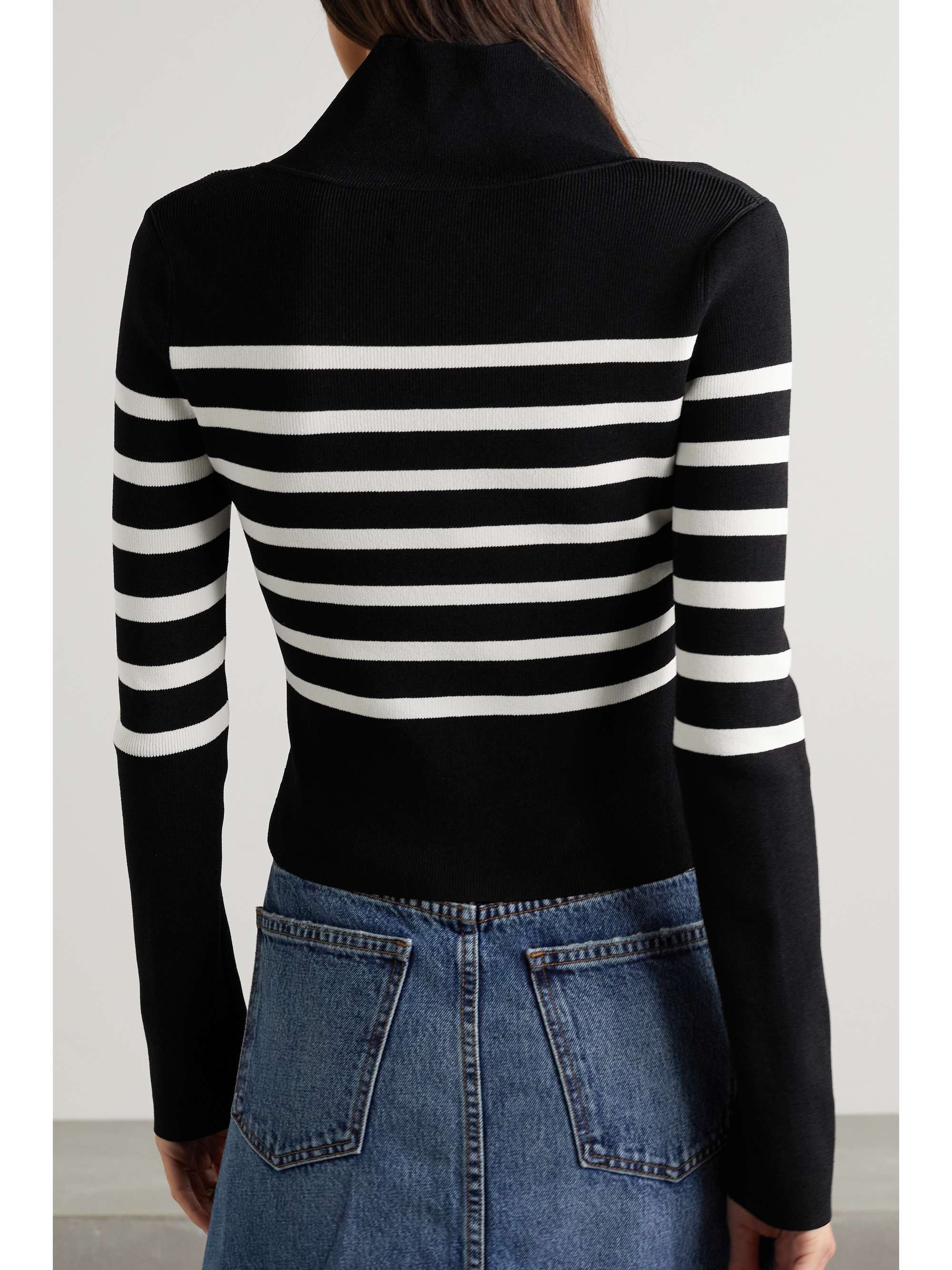 KHAITE Kleo striped stretchknit sweater NETAPORTER