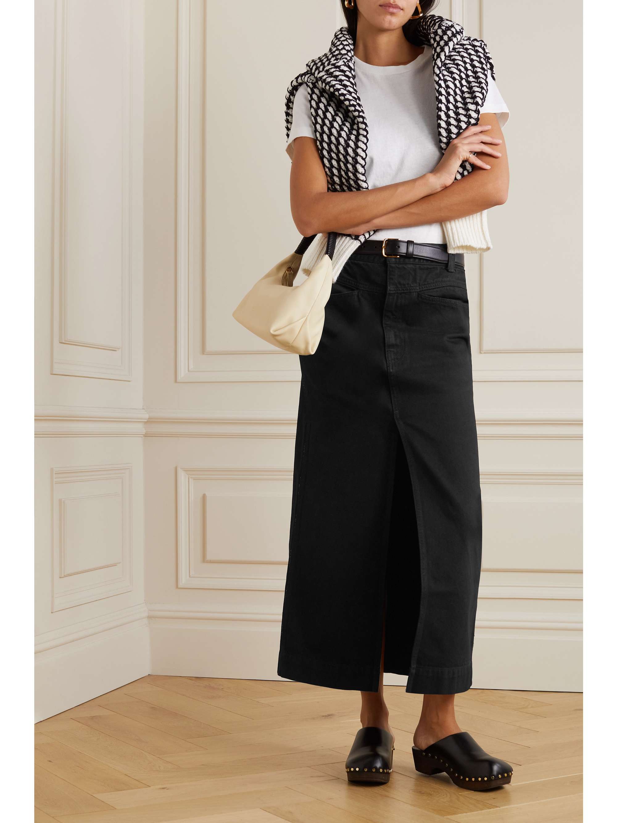 KHAITE Neer denim maxi skirt