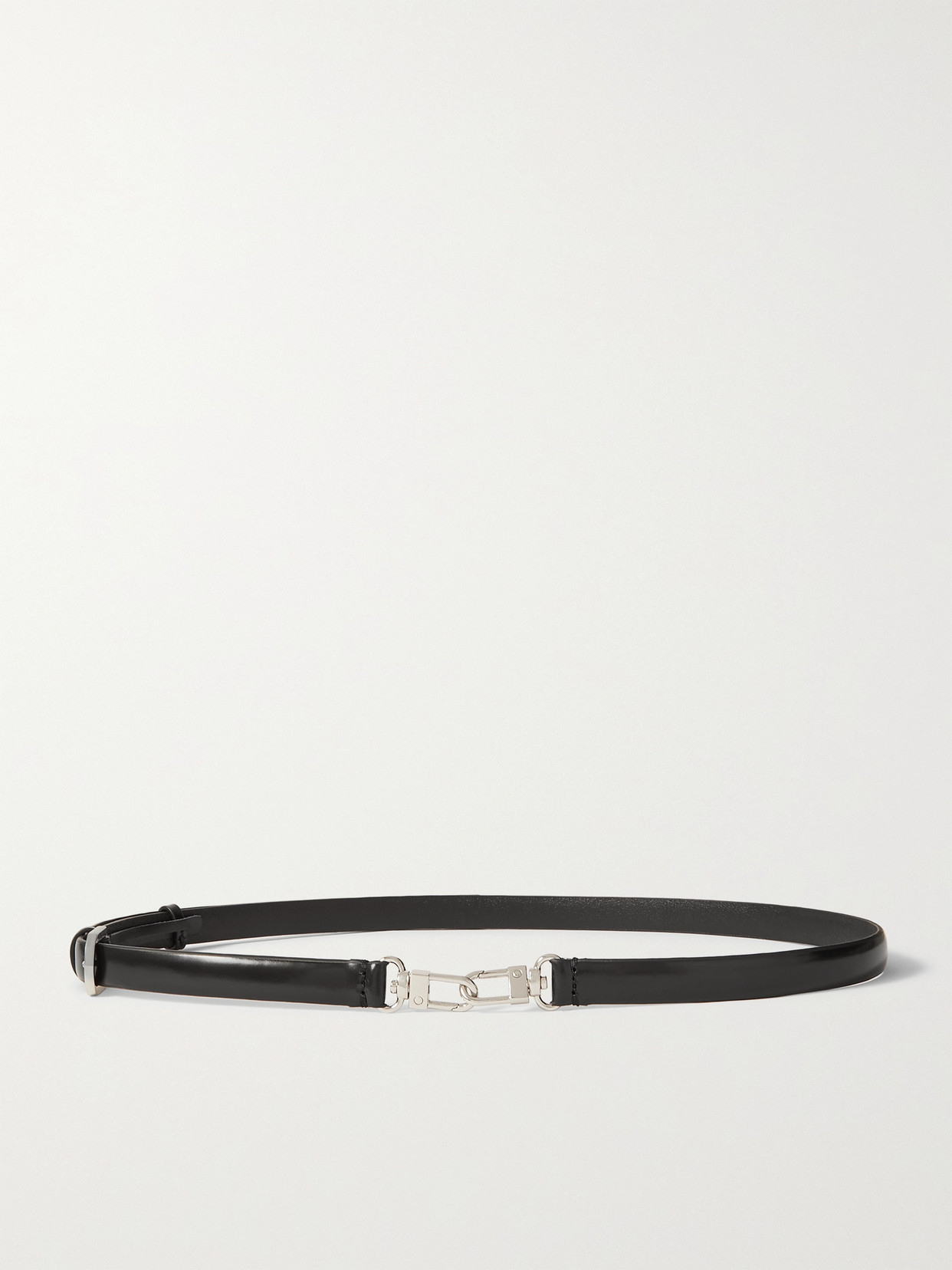 Shop Totême Leather Waist Belt In Black